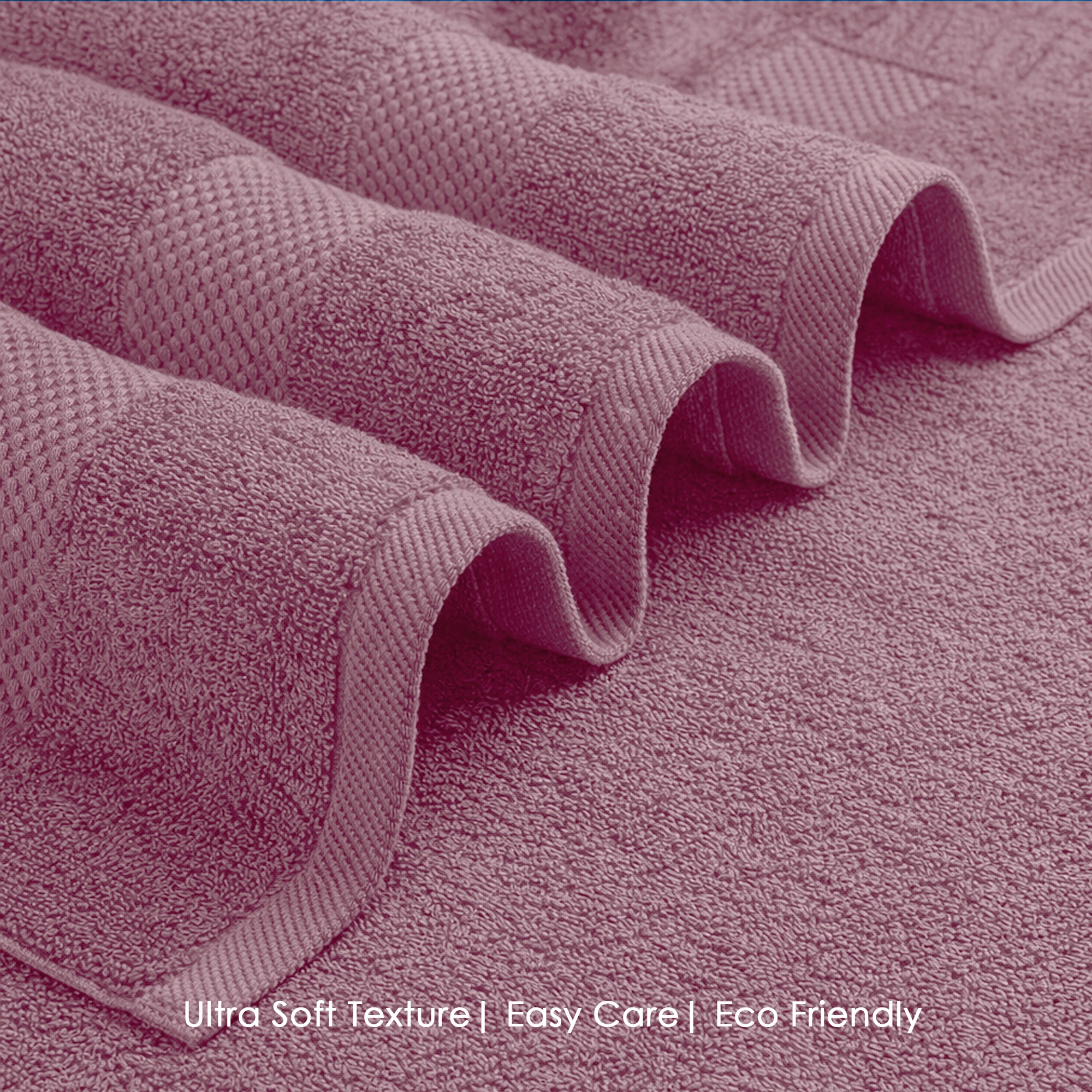 HOUSSE Cotton Hand Towels | Quick Absorption & Faster Drying Towel | 450 GSM (60 cms * 40 cms)| 2 Piece Set Hand Towel for Men/Women | Urban Comfort- Dusty Rosewood