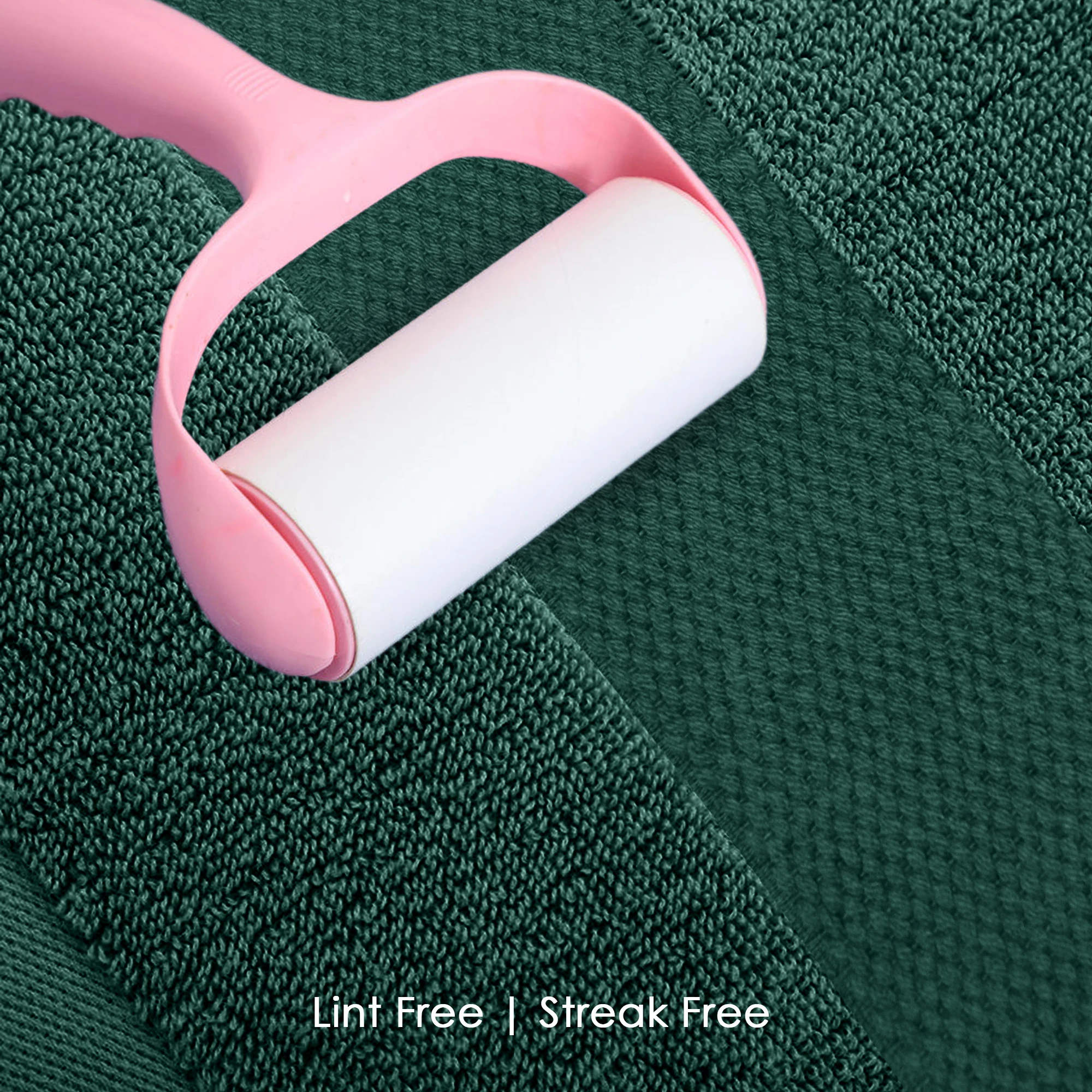 HOUSSE Cotton Hand Towels | Quick Absorption & Faster Drying Towel | 450 GSM (60 cms * 40 cms)| 2 Piece Set Hand Towel for Men/Women | Urban Comfort- Evergreen