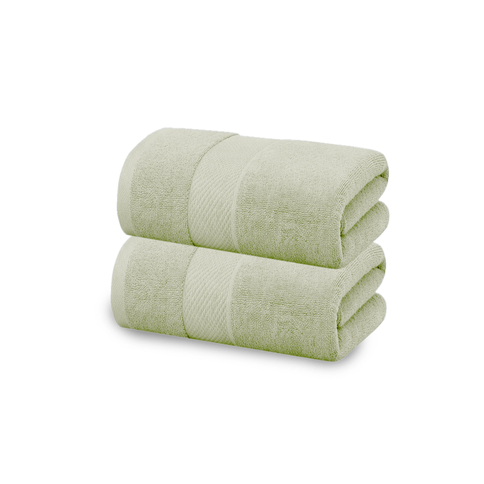 HOUSSE Cotton Hand Towels | Quick Absorption & Faster Drying Towel | 450 GSM (60 cms * 40 cms)| 2 Piece Set Hand Towel for Men/Women | Urban Comfort-Lime Frost