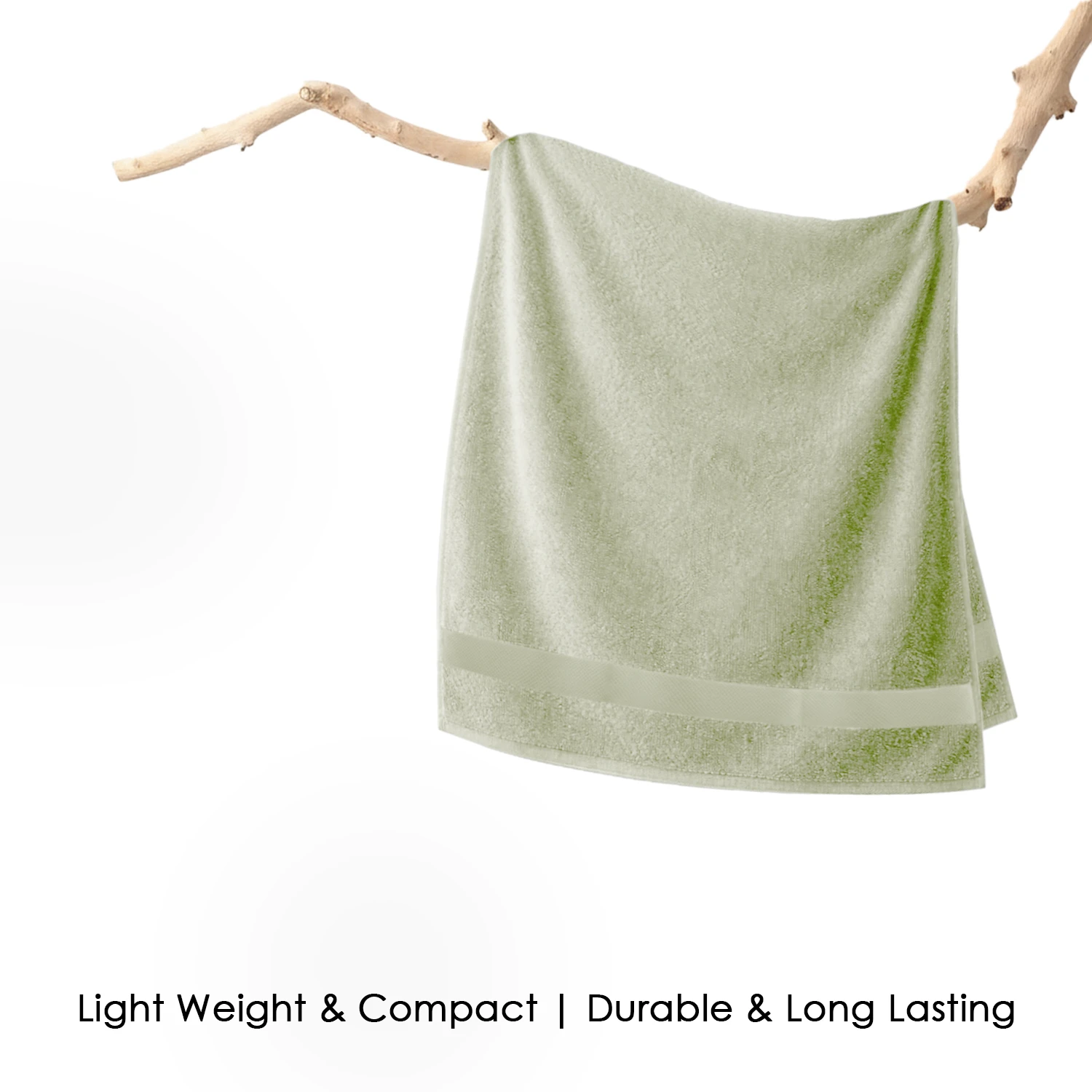 HOUSSE Cotton Hand Towels | Quick Absorption & Faster Drying Towel | 450 GSM (60 cms * 40 cms)| 2 Piece Set Hand Towel for Men/Women | Urban Comfort-Lime Frost