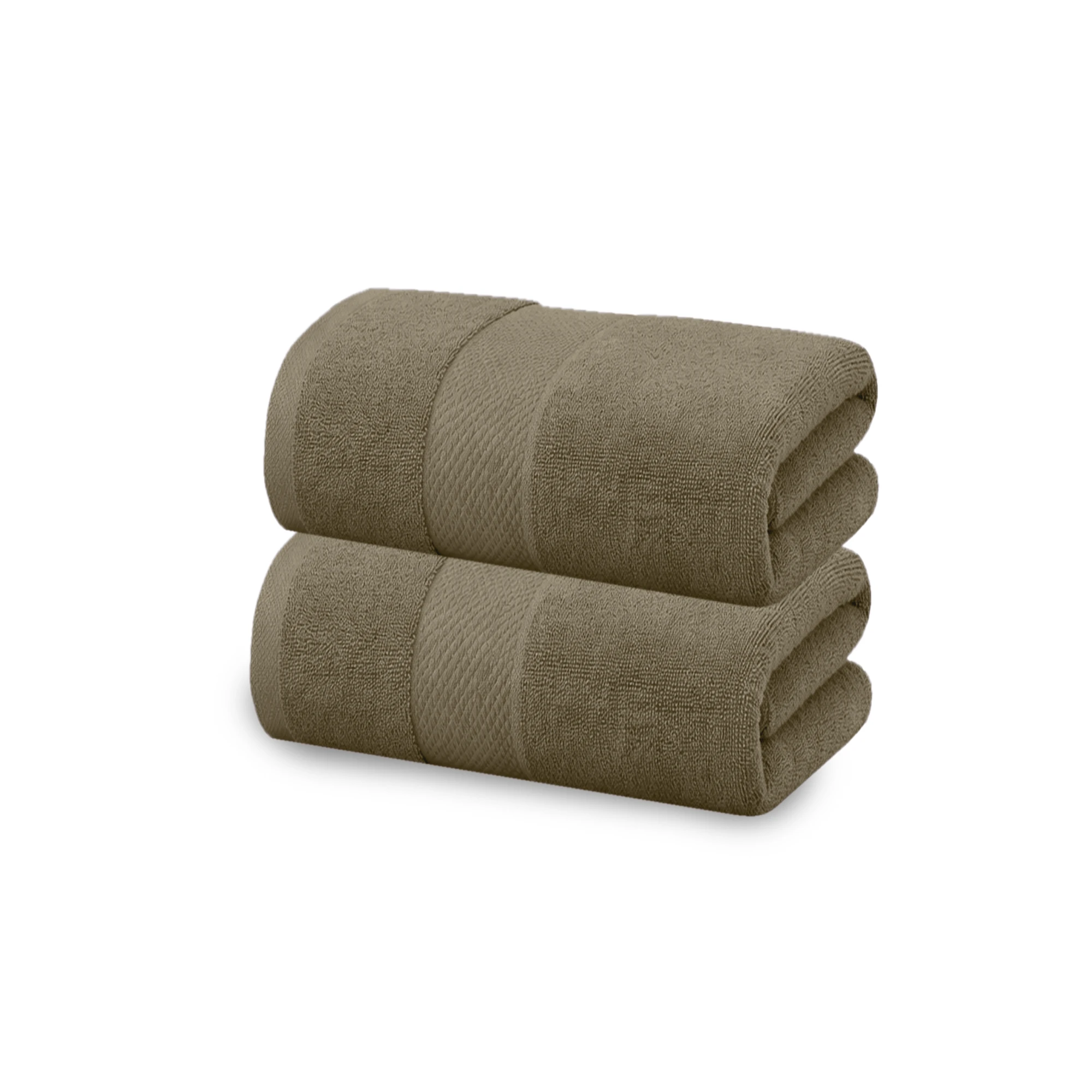HOUSSE Cotton Hand Towels | Quick Absorption & Faster Drying Towel | 450 GSM (60 cms * 40 cms)| 2 Piece Set Hand Towel for Men/Women | Urban Comfort- Mocha Sand