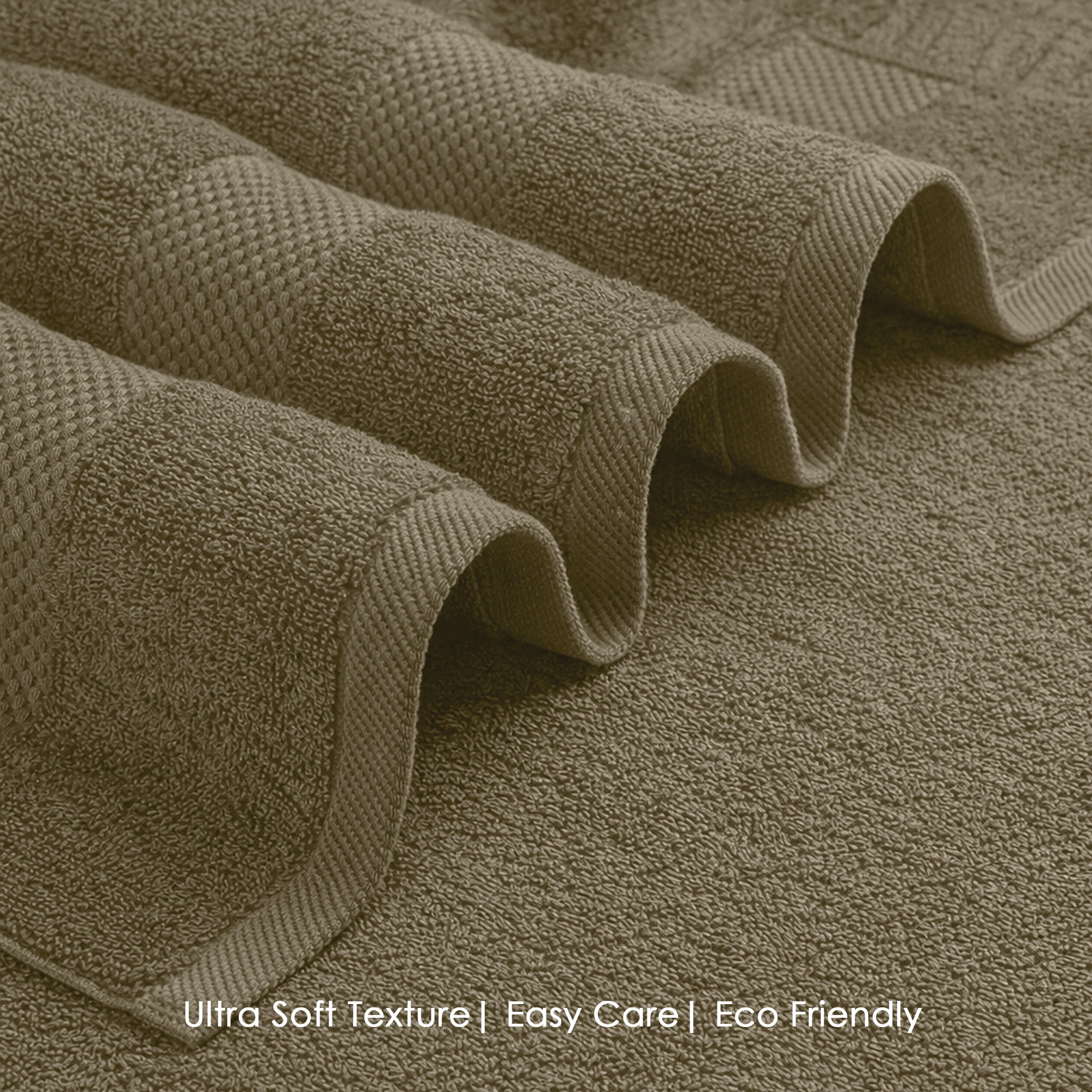HOUSSE Cotton Hand Towels | Quick Absorption & Faster Drying Towel | 450 GSM (60 cms * 40 cms)| 2 Piece Set Hand Towel for Men/Women | Urban Comfort- Mocha Sand
