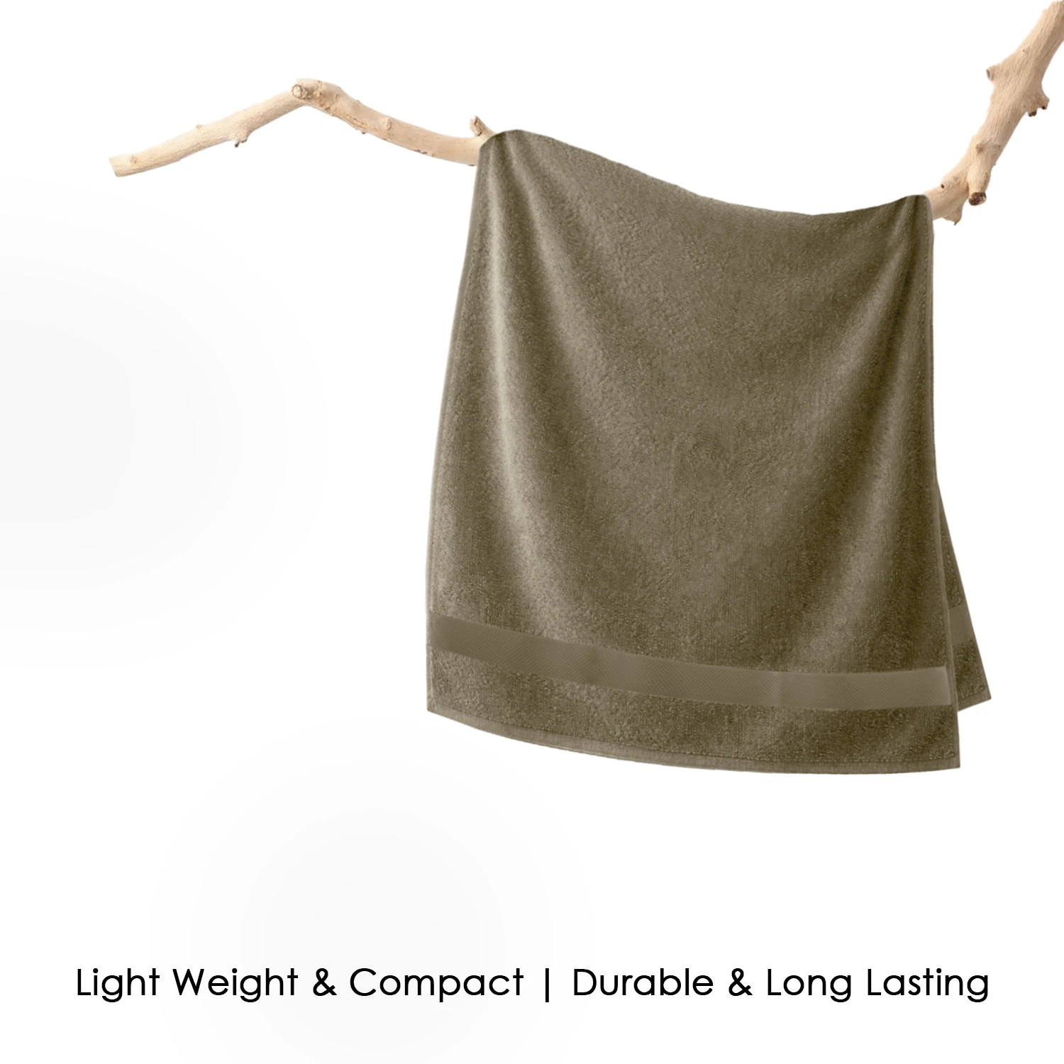 HOUSSE Cotton Hand Towels | Quick Absorption & Faster Drying Towel | 450 GSM (60 cms * 40 cms)| 2 Piece Set Hand Towel for Men/Women | Urban Comfort- Mocha Sand