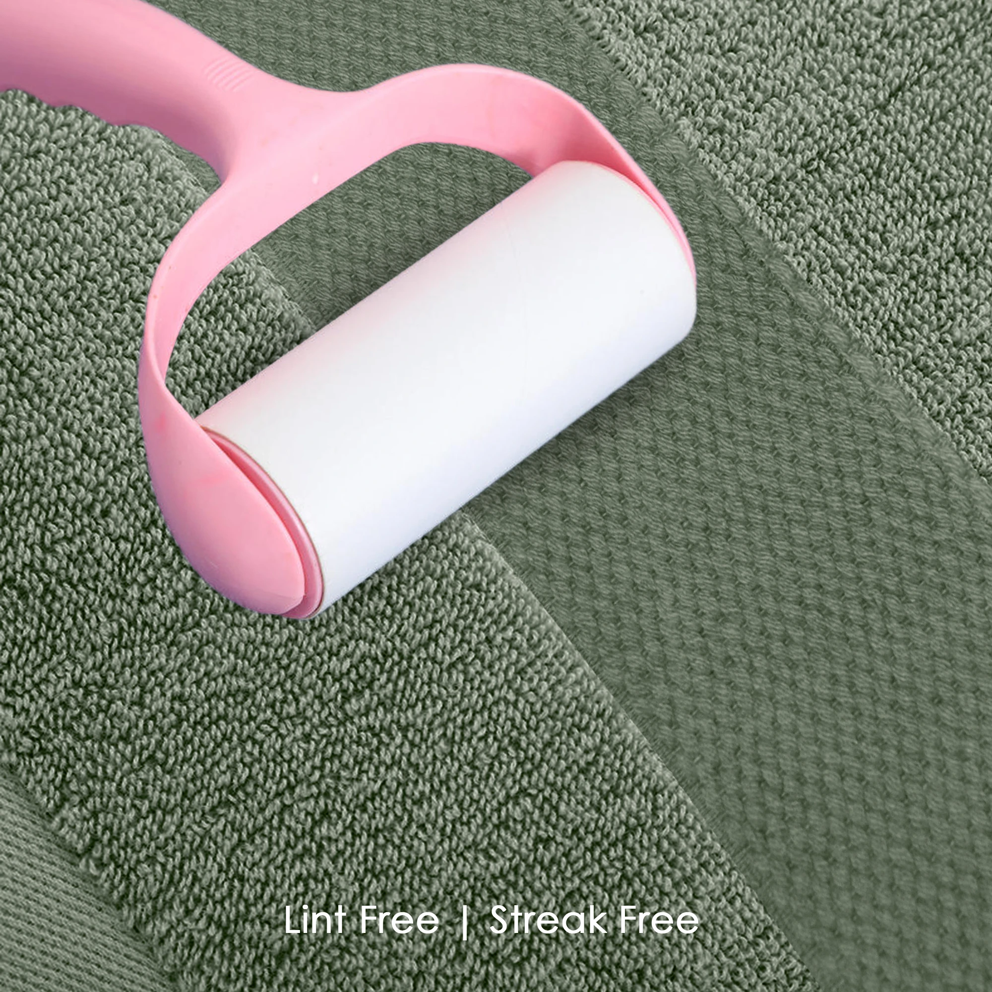 HOUSSE Cotton Hand Towels | Quick Absorption & Faster Drying Towel | 450 GSM (60 cms * 40 cms)| 2 Piece Set Hand Towel for Men/Women | Urban Comfort-Moss Green