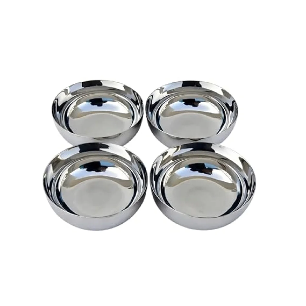 Stainless Steel Solid Bowl Set | Durable Multipurpose Steel Bowls for Kitchen Serving Soup Snacks Ice Cream (Set of 4)| (Set of 6)