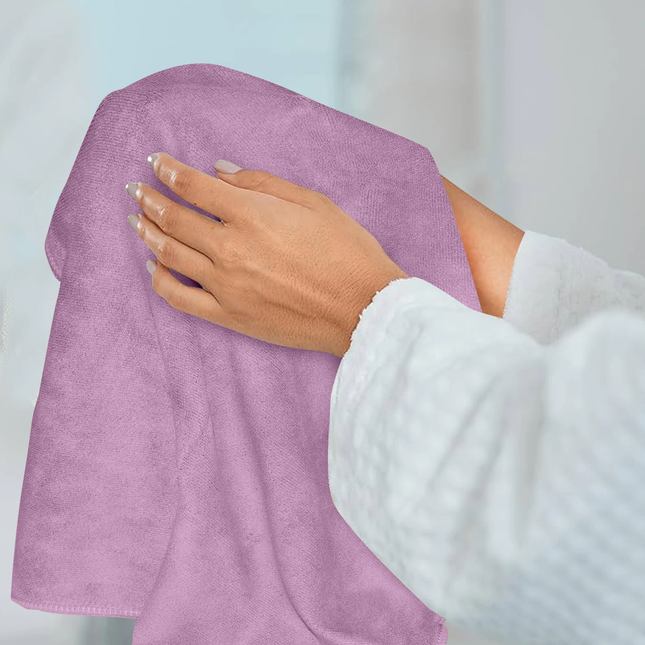 HOUSSE Premium Hand Towel | 100% Microfiber | Quick Dry & Ultra Absorbent | Gym, Home & Yoga | Hypoallergenic & Anti-Bacterial | 450GSM, 60x40cm towel set for home