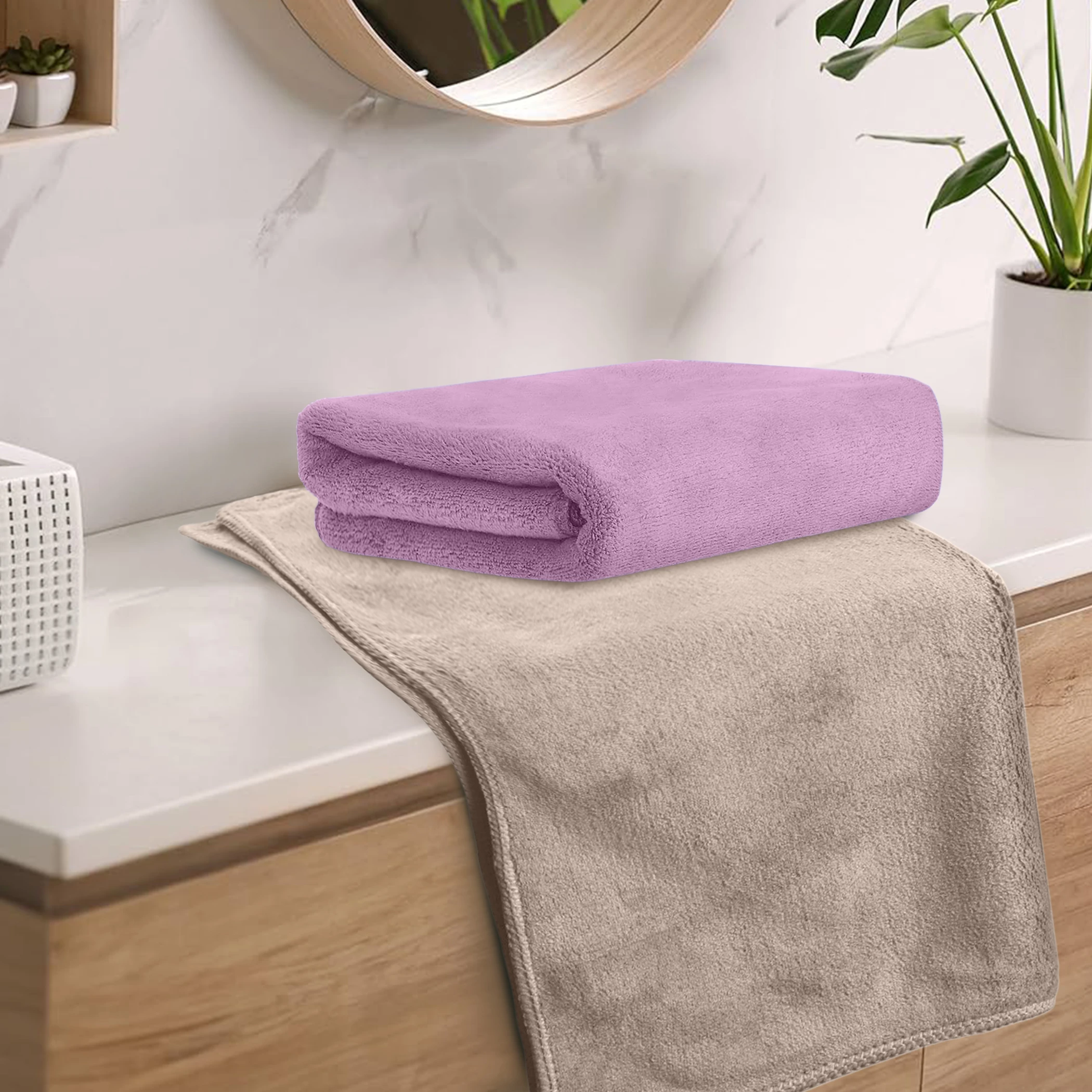 HOUSSE Premium Hand Towel | 100% Microfiber | Quick Dry & Ultra Absorbent | Gym, Home & Yoga | Hypoallergenic & Anti-Bacterial | 450GSM, 60x40cm towel set for home