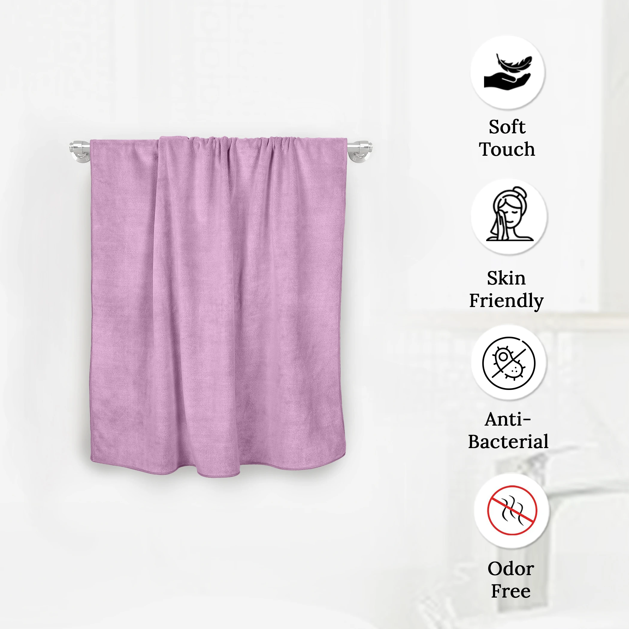 HOUSSE Premium Hand Towel | 100% Microfiber | Quick Dry & Ultra Absorbent | Gym, Home & Yoga | Hypoallergenic & Anti-Bacterial | 450GSM, 60x40cm Towel sets