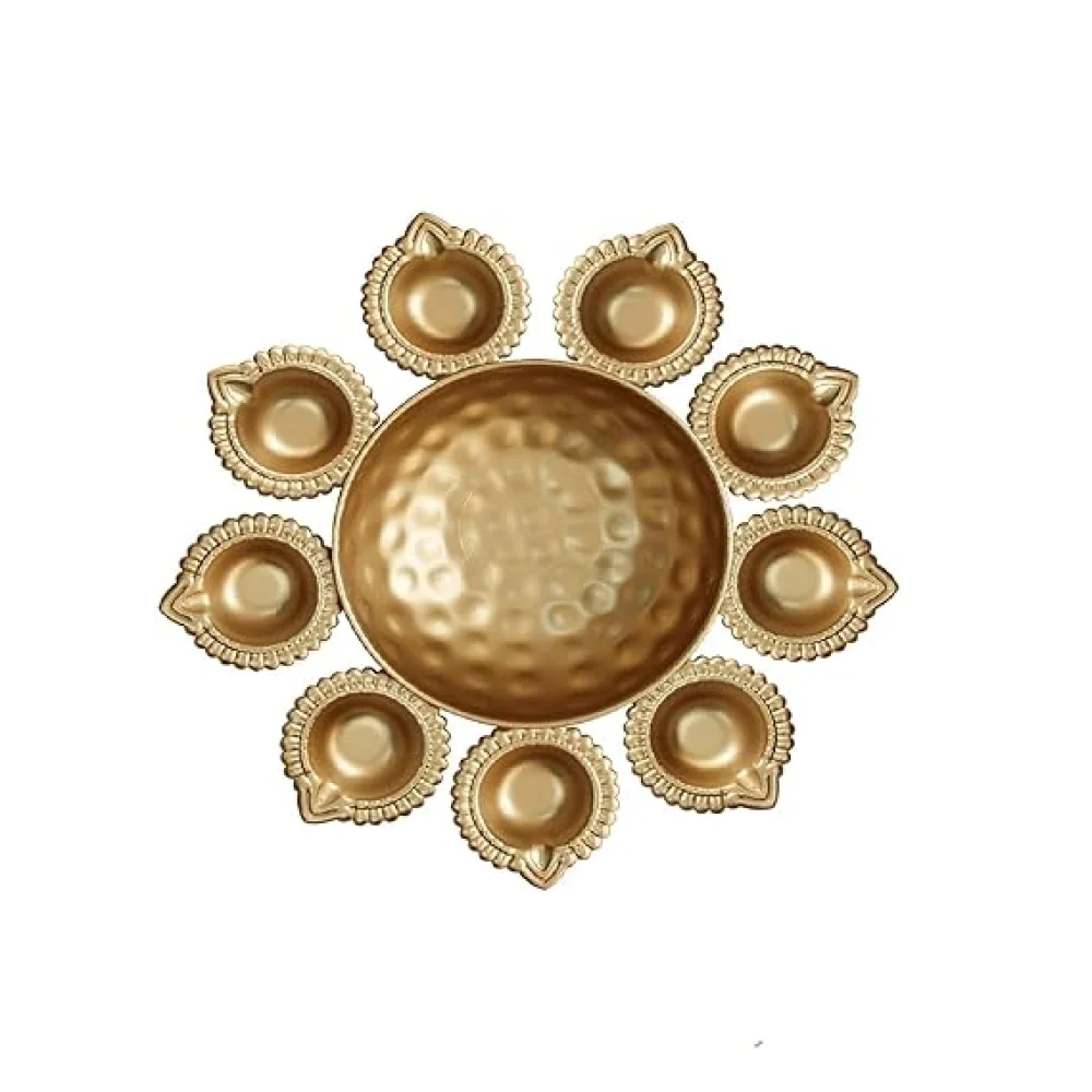 Decor-Oil Diyas for Floating Flowers and Tealight Candles Decoration Items for Living Room Bedroom Table Pooja Room Office