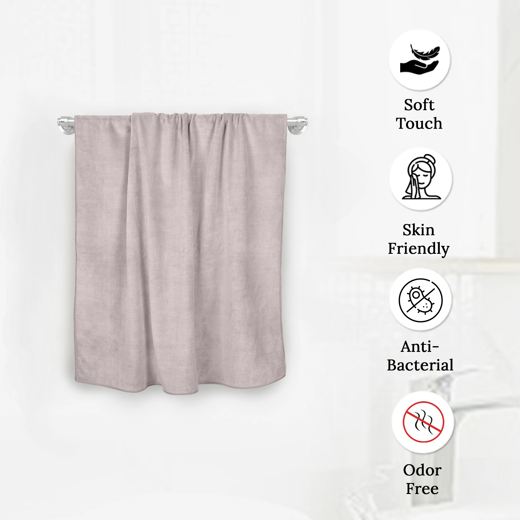 HOUSSE Microfiber Hand Towel for Gym | Home| Yoga | 450 GSM | 60 x 40 CM| Premium QualityTowels | an Hpoallergenic Towel | Ultra Absorbent & Anti-Bacterial towel set