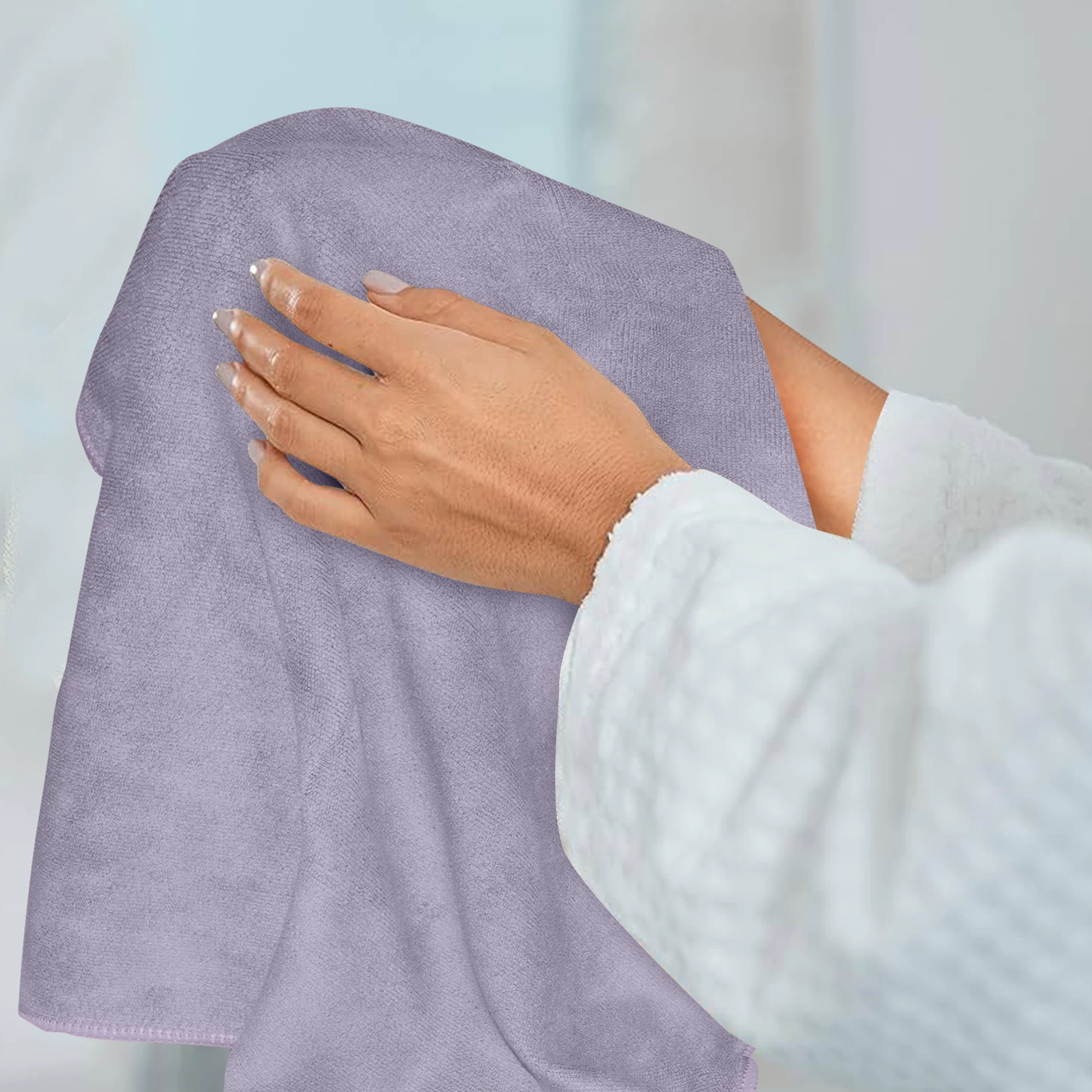 HOUSSE Microfiber Hand Towel for Gym | Home| Yoga | 450 GSM | 60 x 40 CM| Premium QualityTowels | an Hpoallergenic Towel | Ultra Absorbent & Anti-Bacterial towel set