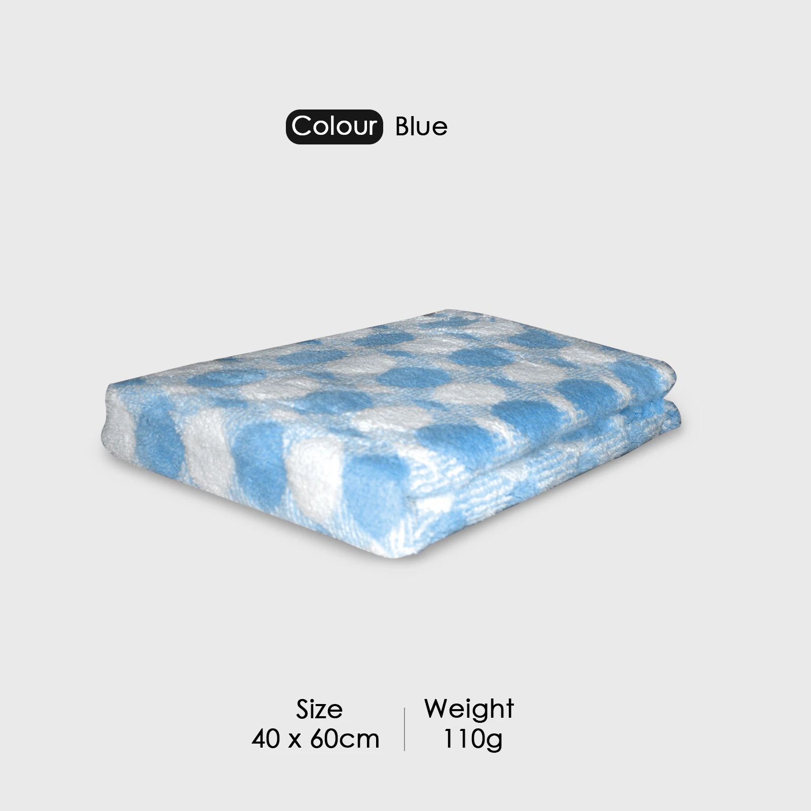 HOUSSE Ember Hand Towel | Microfiber | Quick Dry & Ultra Absorbent | Bathroom, Sports, Travel, Workout, Spa, Beach, Fitness 360GSM, 40x60cm [Single] (Light Blue)