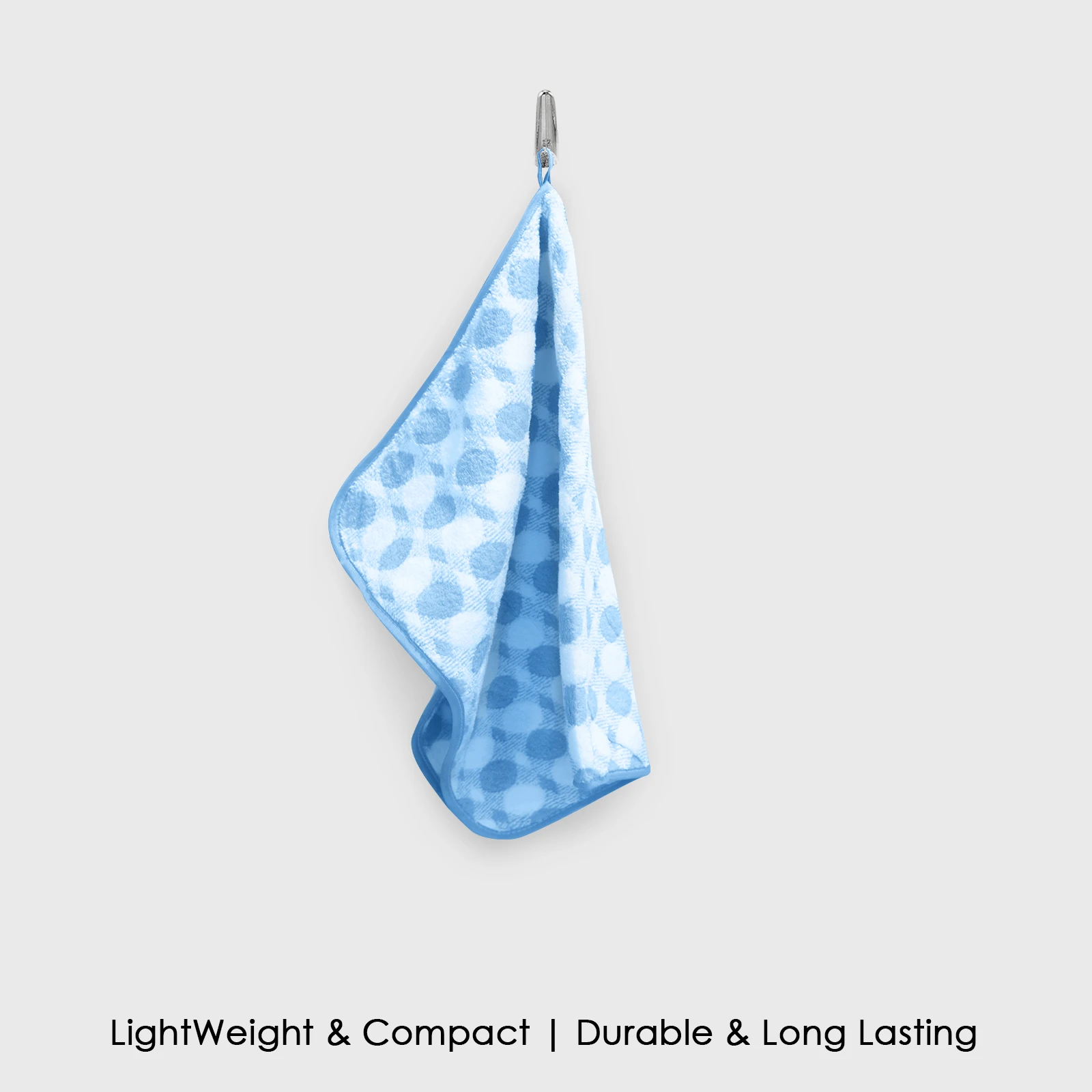 HOUSSE Ember Hand Towel | Microfiber | Quick Dry & Ultra Absorbent | Bathroom, Sports, Travel, Workout, Spa, Beach, Fitness 360GSM, 40x60cm [Single] (Light Blue)