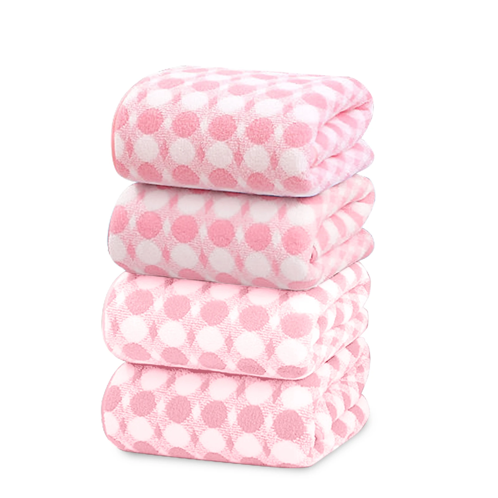 HOUSSE Ember Hand Towel | Microfiber | Quick Dry & Ultra Absorbent | Bathroom, Sports, Travel, Workout, Spa, Beach, Fitness 360GSM, 40x60cm [Set of 4] (Light Pink)