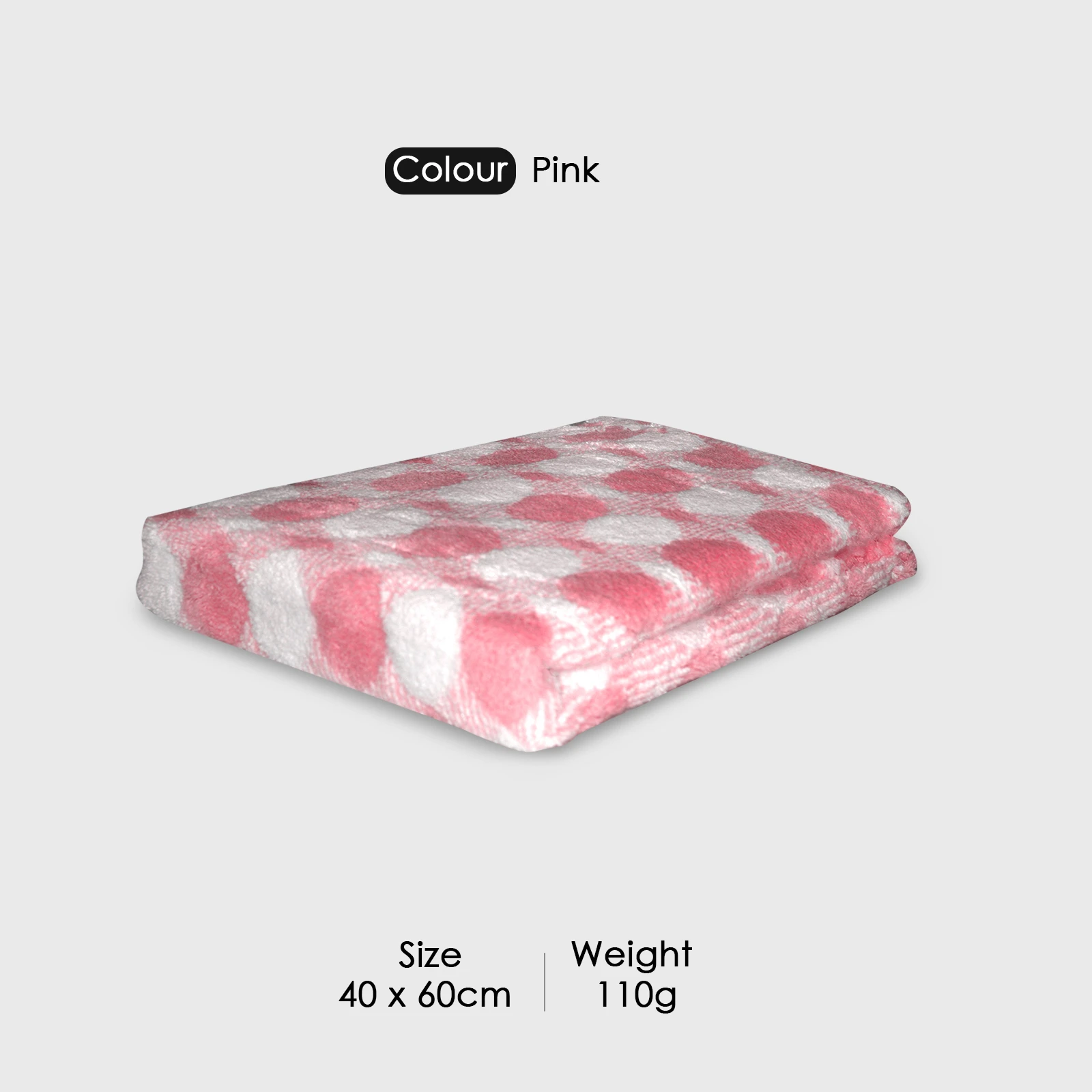 HOUSSE Ember Hand Towel | Microfiber | Quick Dry & Ultra Absorbent | Bathroom, Sports, Travel, Workout, Spa, Beach, Fitness 360GSM, 40x60cm [Set of 4] (Light Pink)
