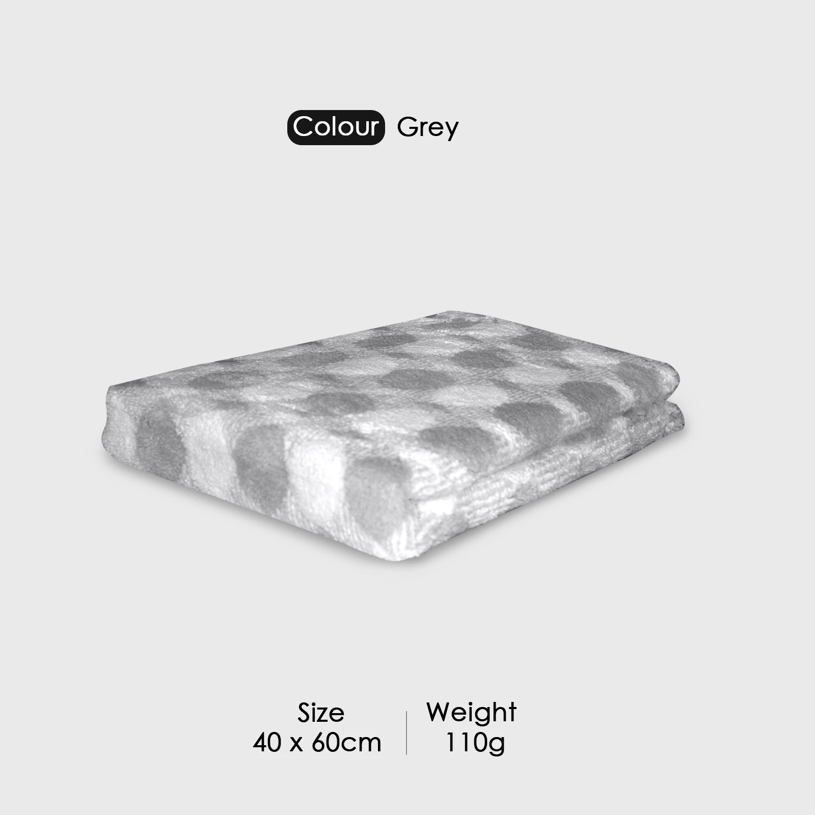 HOUSSE Ember Hand Towel | Microfiber | Quick Dry & Ultra Absorbent | Bathroom, Sports, Travel, Workout, Spa, Beach, Fitness 360GSM, 30x30cm [Set of 4] (Grey)