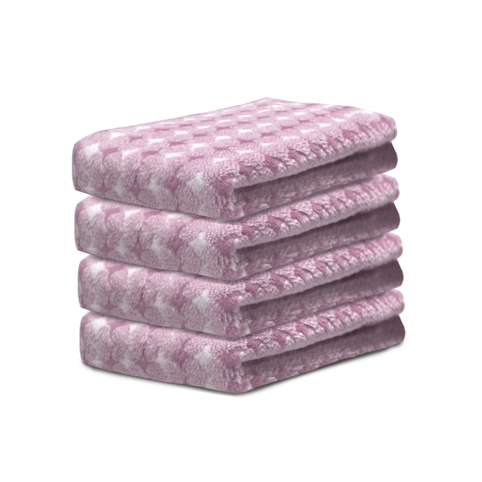 HOUSSE Eden Hand Towel | Microfiber | Soft Touch & Lint Free | Gym, Yoga, Spa, Pool, Beach | Travel-Friendly | 360GSM, 40x60cm [Pack of 4] (Purple)