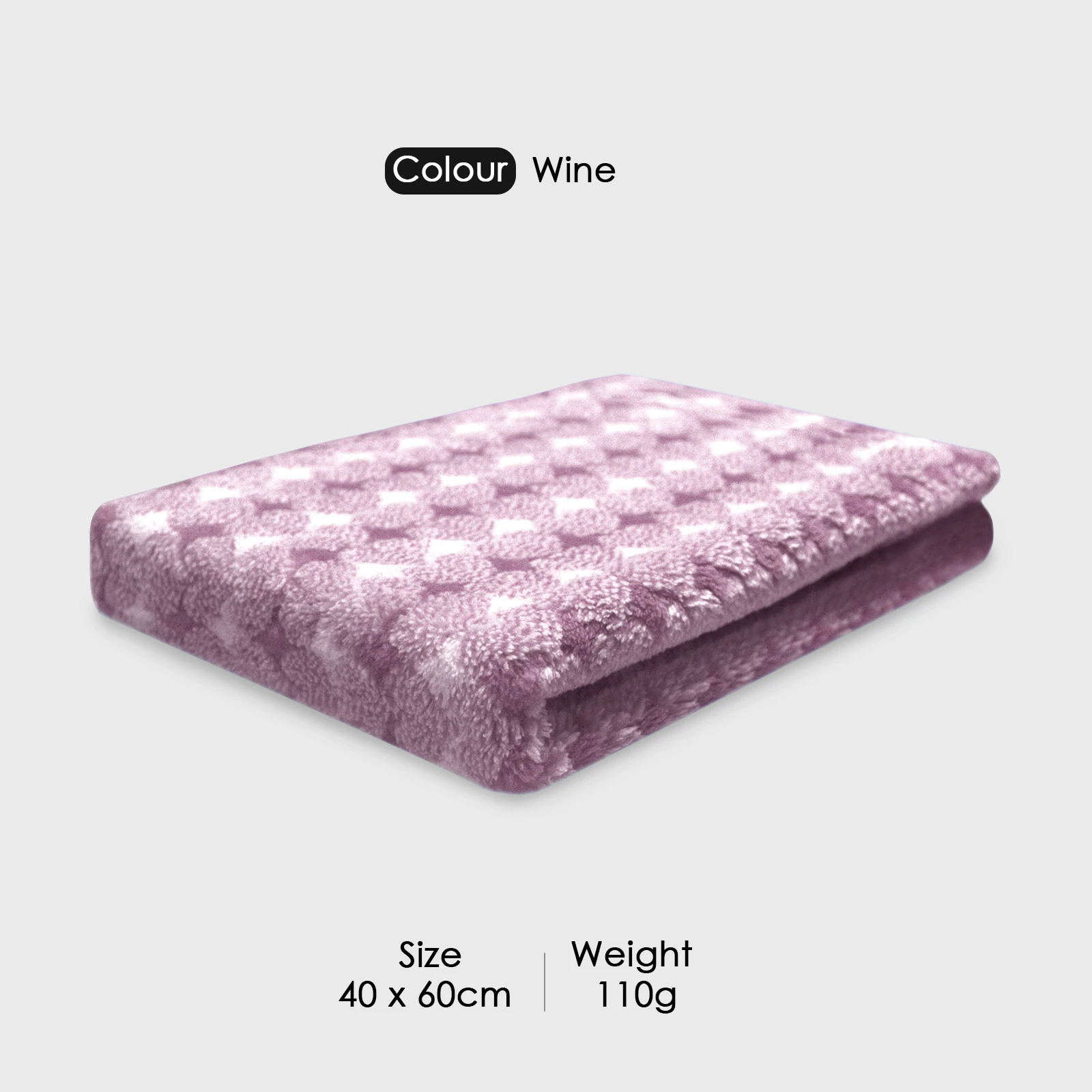 HOUSSE Eden Hand Towel | Microfiber | Soft Touch & Lint Free | Gym, Yoga, Spa, Pool, Beach | Travel-Friendly | 360GSM, 40x60cm [Pack of 4] (Purple)