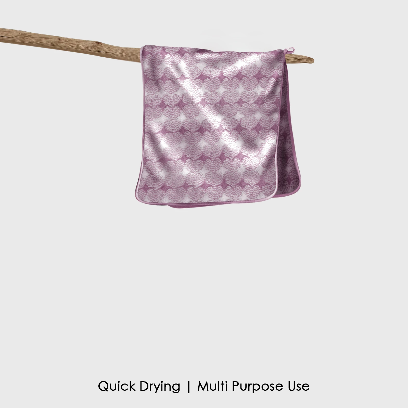HOUSSE Eden Hand Towel | Microfiber | Soft Touch & Lint Free | Gym, Yoga, Spa, Pool, Beach | Travel-Friendly | 360GSM, 40x60cm [Pack of 4] (Purple)