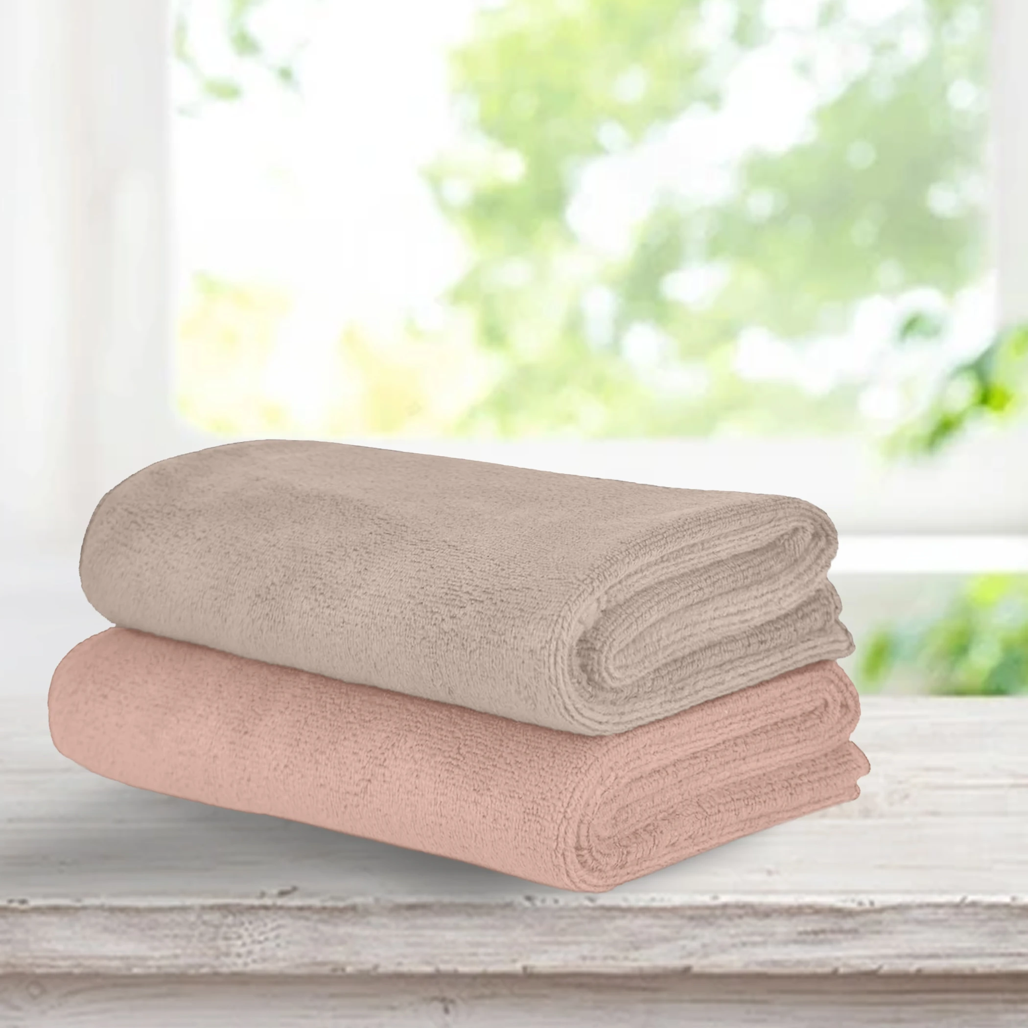 HOUSSE Premium Hand Towel | 100% Microfiber | Quick Dry & Ultra Absorbent | Gym, Home & Yoga | Hypoallergenic & Anti-Bacterial | 450GSM, 60x40cm [6-Pack] (Warm Beige Rustic Chestnut)