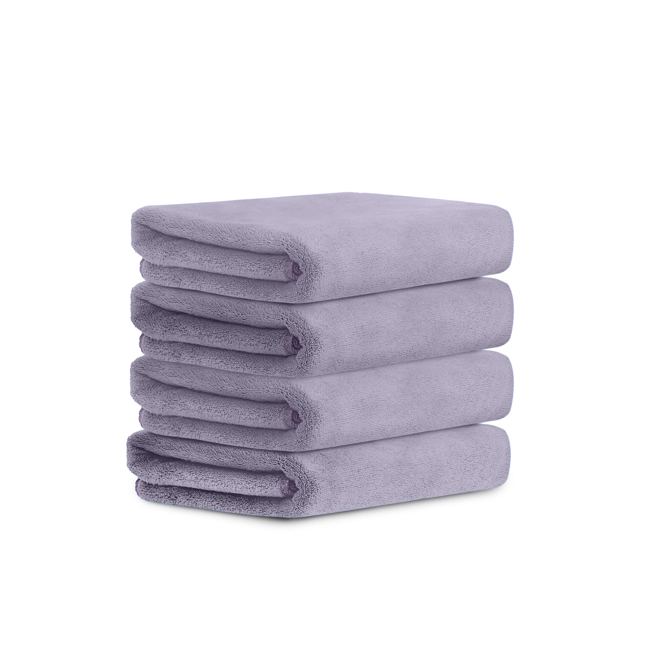 HOUSSE Premium Hand Towel | Microfiber | Super Soft & Quick Dry | Home, Gym, Yoga, Fitness & Weight Lifting | Ultra Absorbent | 450GSM, 60x40cm [4-Pack] (Dapple Grey)