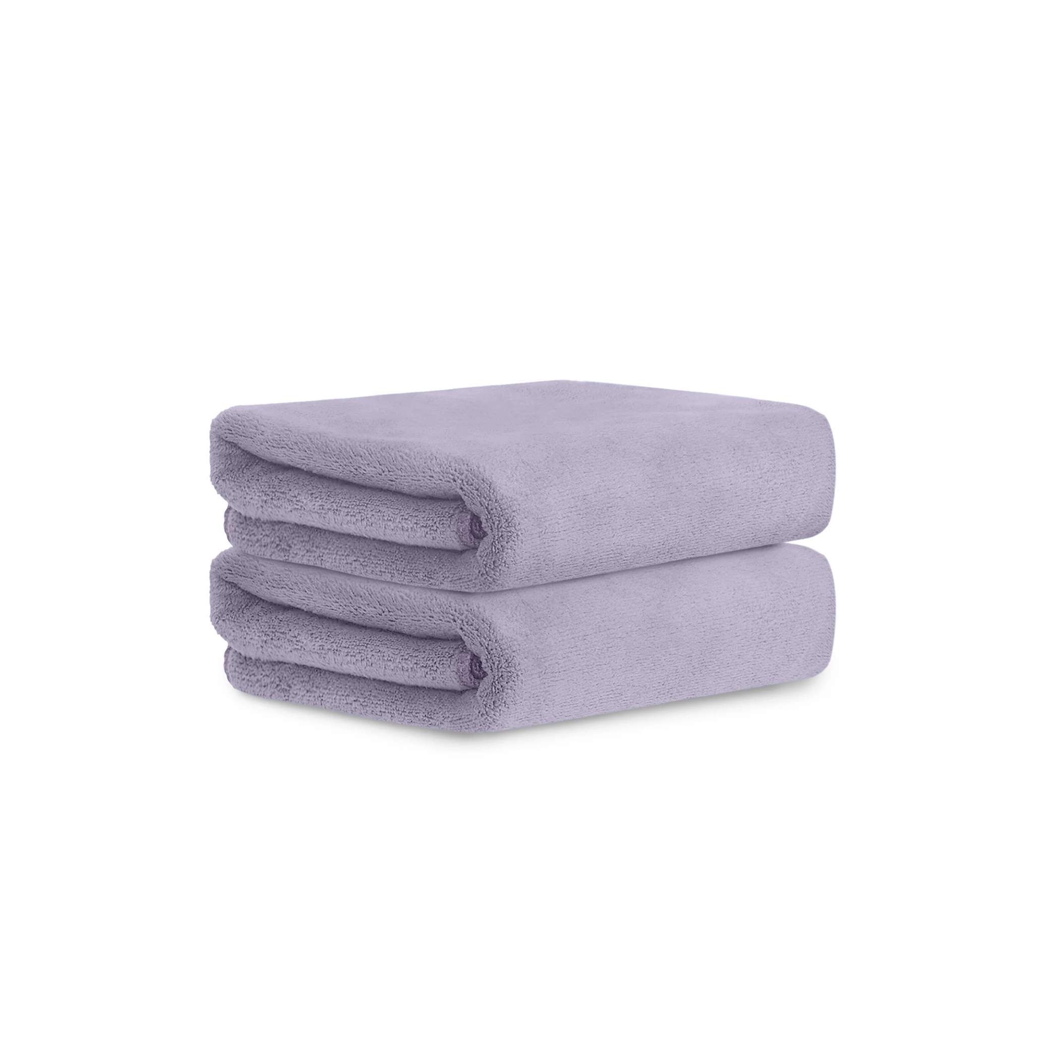 HOUSSE Premium Hand Towel | Microfiber | Super Soft & Quick Dry | Home, Gym, Yoga, Fitness & Weight Lifting | Ultra Absorbent | 450GSM, 60x40cm [2-Pack] (Dapple Grey)
