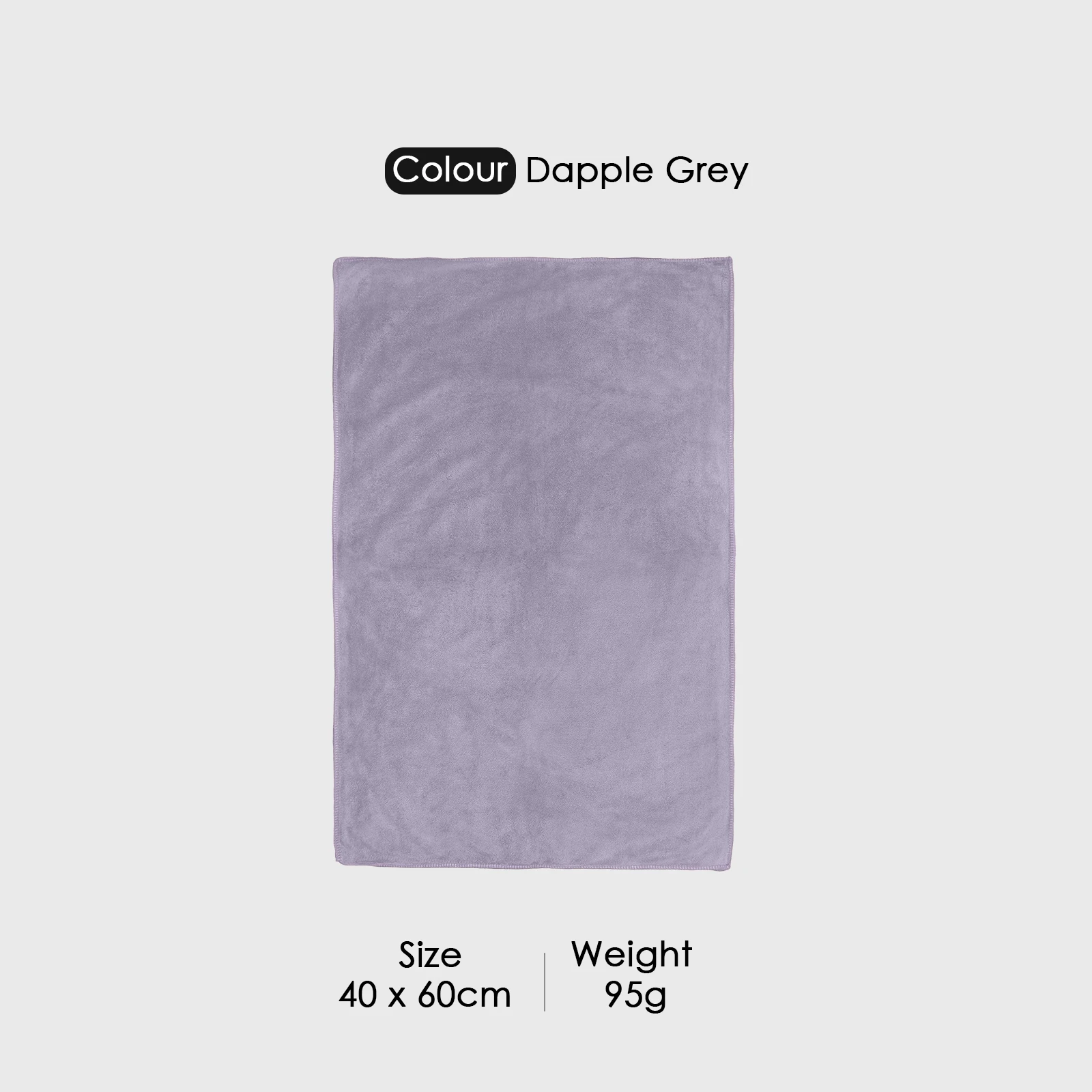 HOUSSE Premium Hand Towel | Microfiber | Super Soft & Quick Dry | Home, Gym, Yoga, Fitness & Weight Lifting | Ultra Absorbent | 450GSM, 60x40cm [2-Pack] (Dapple Grey)