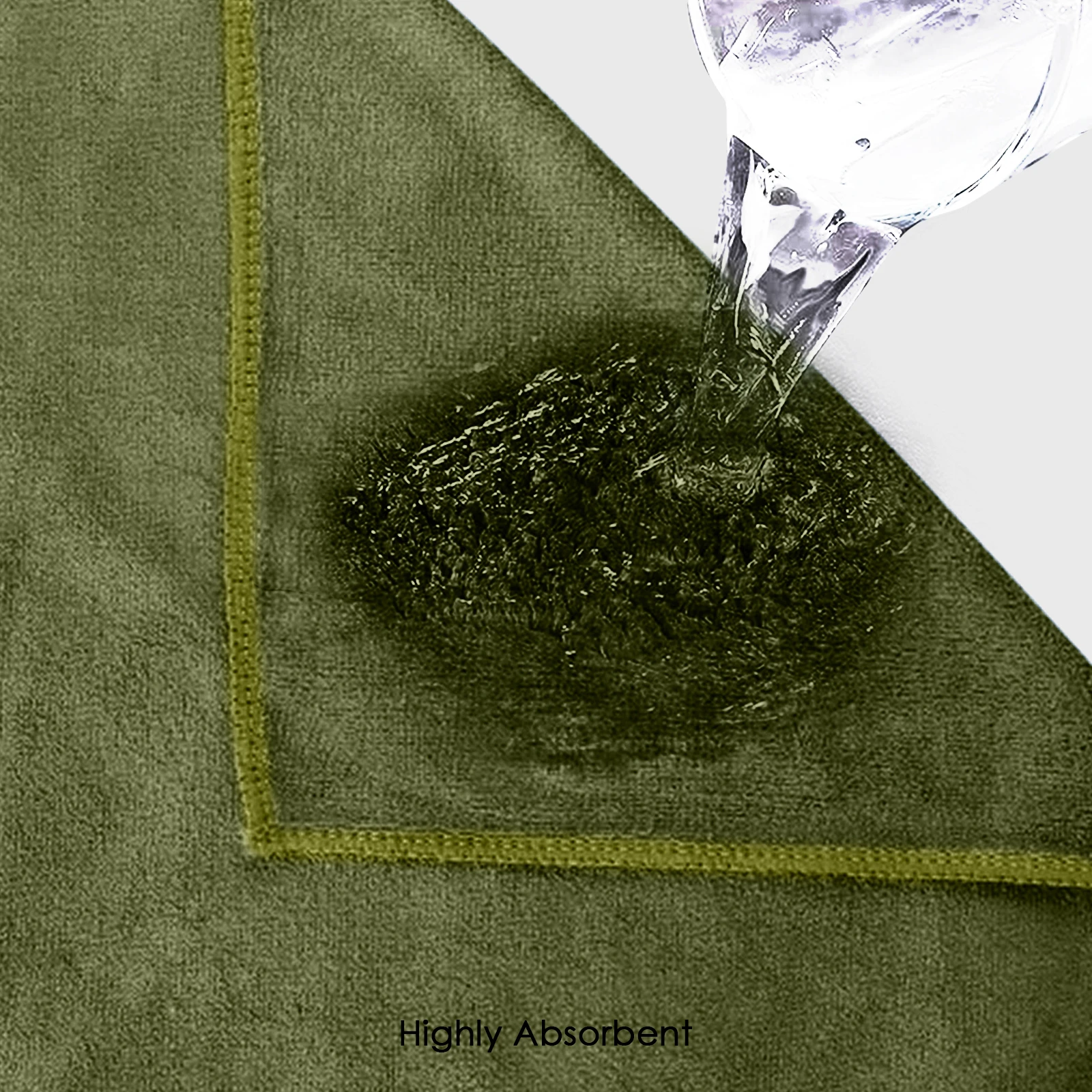 HOUSSE Premium Hand Towel | Microfiber | Super Soft & Quick Dry | Home, Gym, Yoga, Fitness & Weight Lifting | Ultra Absorbent | 450GSM, 60x40cm [2-Pack] (Avocado Green)
