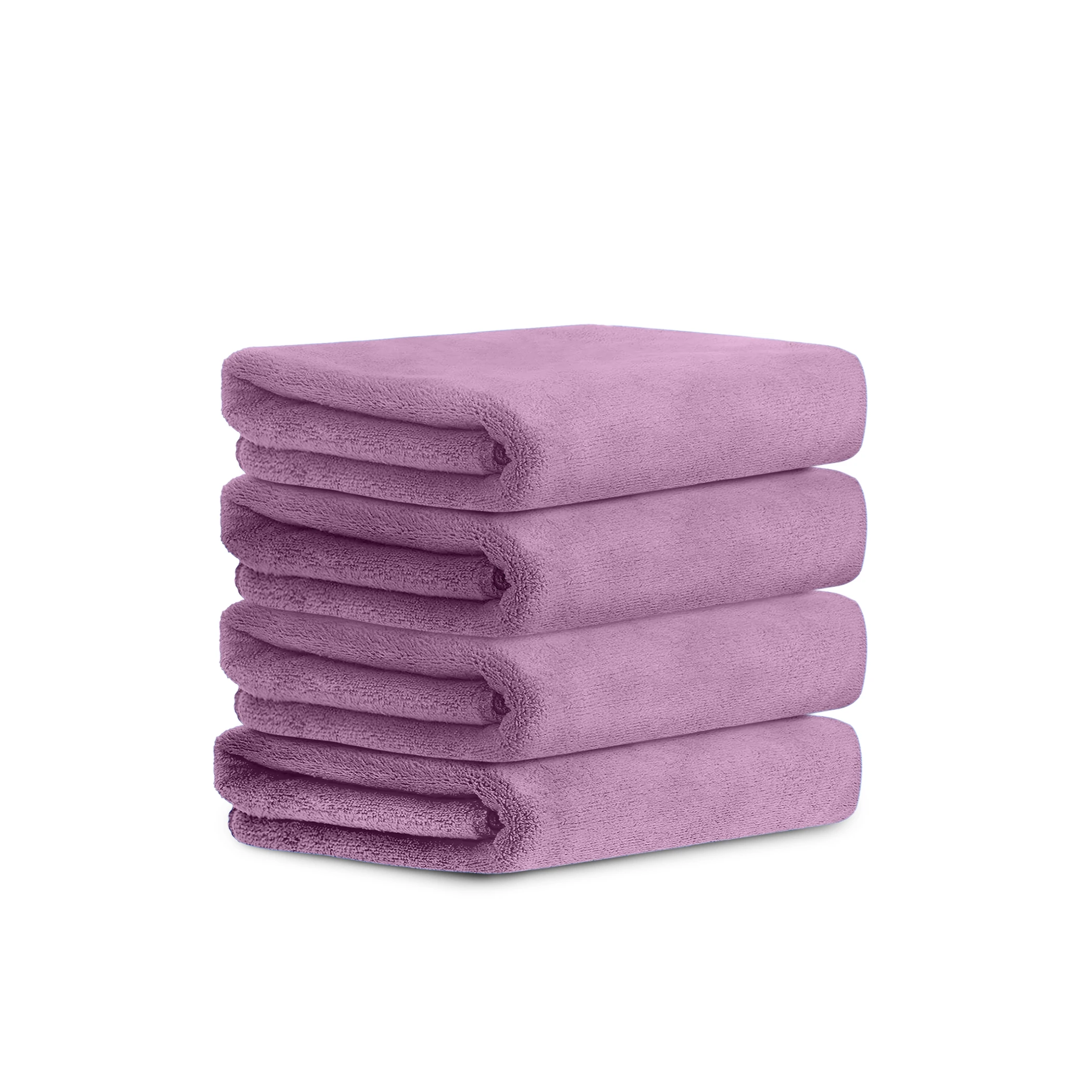 HOUSSE Premium Hand Towel | Microfiber | Super Soft & Quick Dry | Home, Gym, Yoga, Fitness & Weight Lifting | Ultra Absorbent | 450GSM, 60x40cm [4-Pack] (Dusky Orchid)