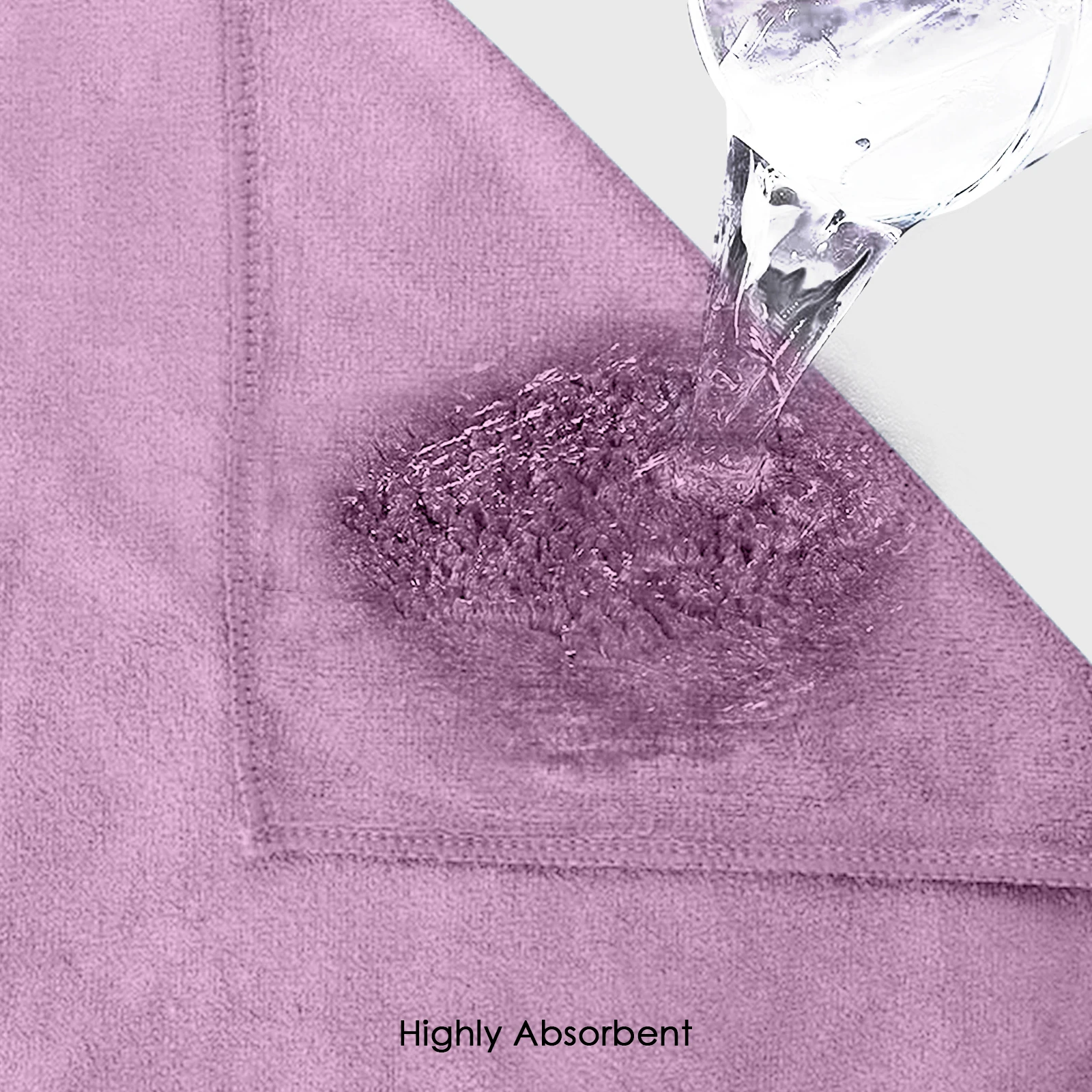 HOUSSE Premium Hand Towel | Microfiber | Super Soft & Quick Dry | Home, Gym, Yoga, Fitness & Weight Lifting | Ultra Absorbent | 450GSM, 60x40cm [4-Pack] (Dusky Orchid)