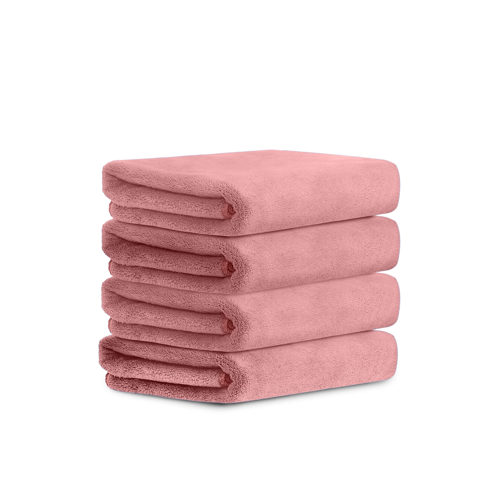 HOUSSE Premium Hand Towel | Microfiber | Super Soft & Quick Dry | Home, Gym, Yoga, Fitness & Weight Lifting | Ultra Absorbent | 450GSM, 60x40cm [4-Pack] (Desert Sand)