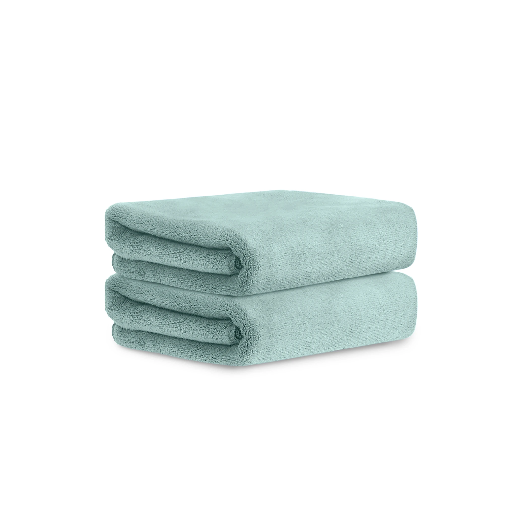 HOUSSE Premium Hand Towel | Microfiber | Super Soft & Quick Dry | Home, Gym, Yoga, Fitness & Weight Lifting | Ultra Absorbent | 450GSM, 60x40cm [2-Pack] (Lily Pad)