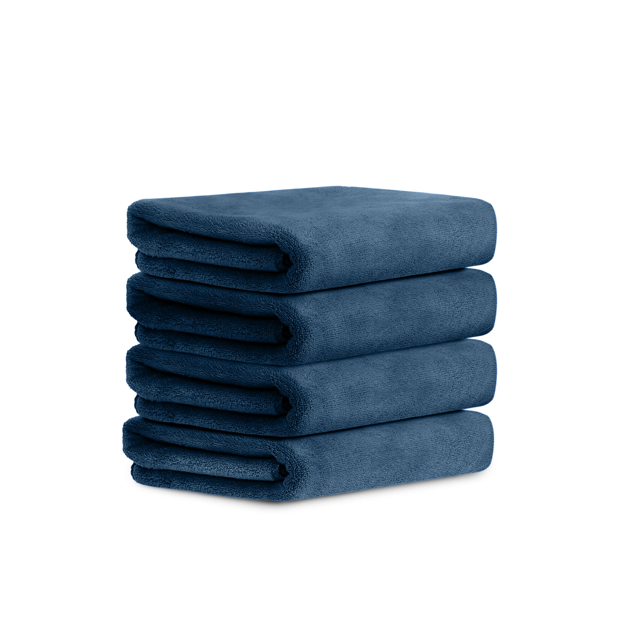 HOUSSE Premium Hand Towel | Microfiber | Super Soft & Quick Dry | Home, Gym, Yoga, Fitness & Weight Lifting | Ultra Absorbent | 450GSM, 60x40cm [4-Pack] (Indian Teal)