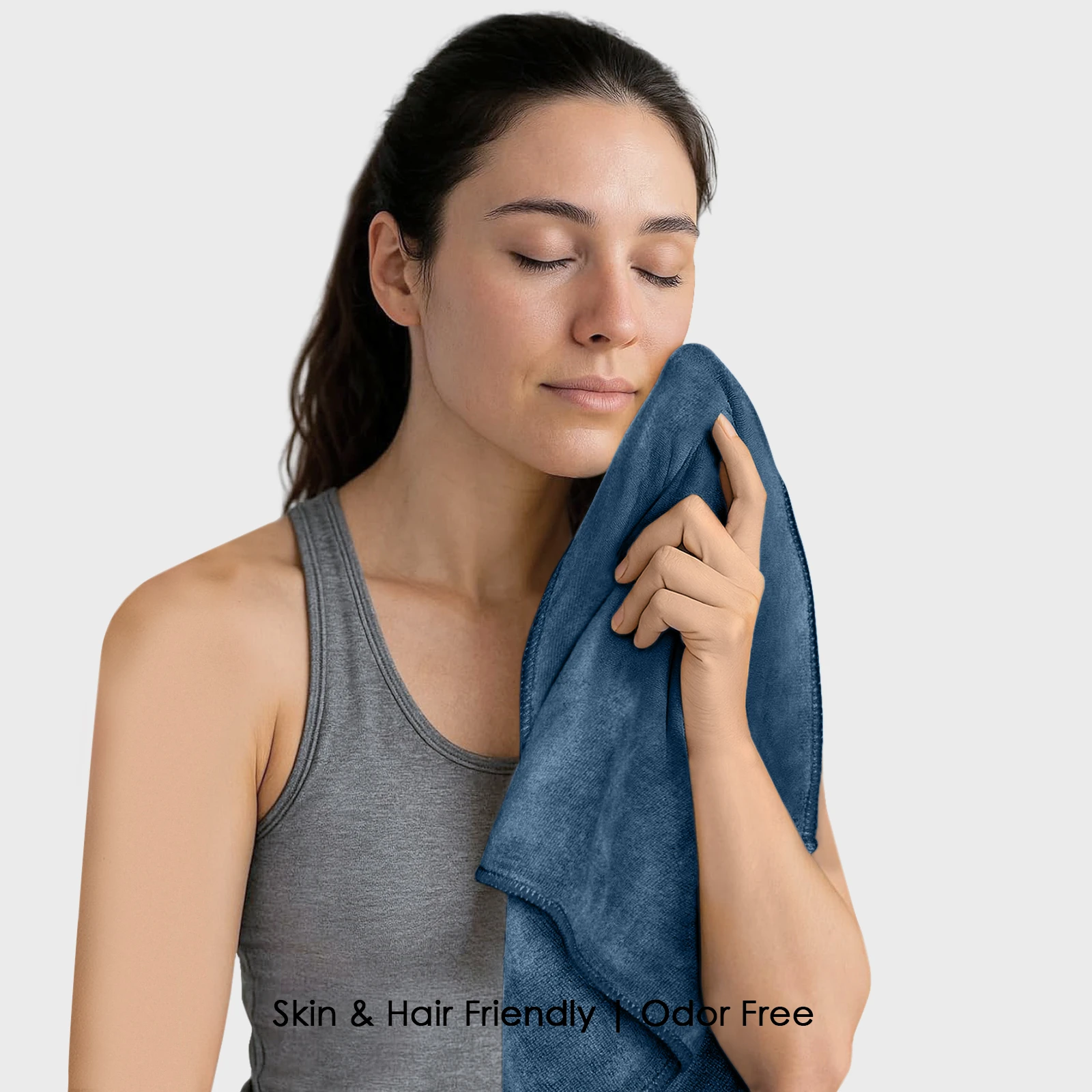 HOUSSE Premium Hand Towel | Microfiber | Super Soft & Quick Dry | Home, Gym, Yoga, Fitness & Weight Lifting | Ultra Absorbent | 450GSM, 60x40cm [6-Pack] (Indian Teal)