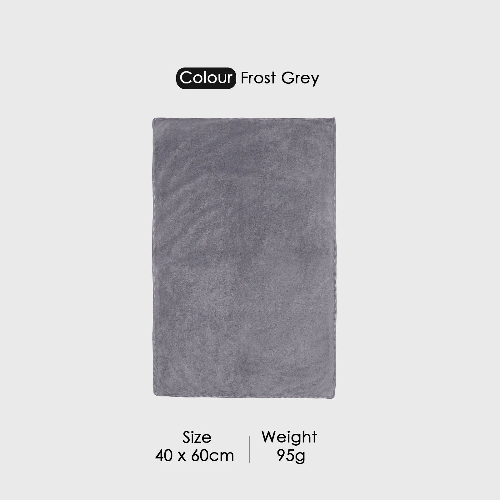 HOUSSE Premium Hand Towel | Microfiber | Super Soft & Quick Dry | Home, Gym, Yoga, Fitness & Weight Lifting | Ultra Absorbent | 450GSM, 60x40cm [4-Pack] (Frost Grey)