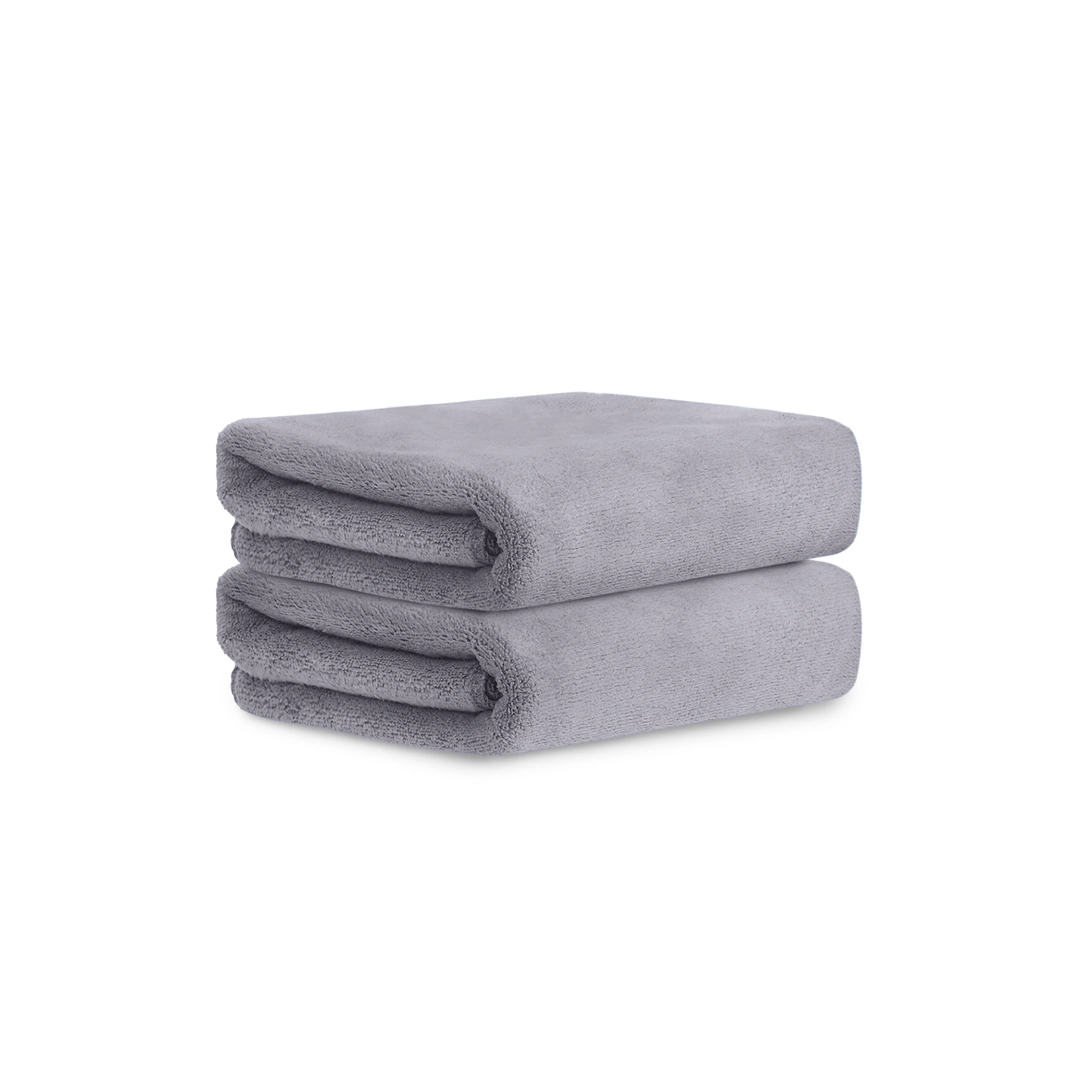 HOUSSE Premium Hand Towel | Microfiber | Super Soft & Quick Dry | Home, Gym, Yoga, Fitness & Weight Lifting | Ultra Absorbent | 450GSM, 60x40cm [2-Pack] (Frost Grey)