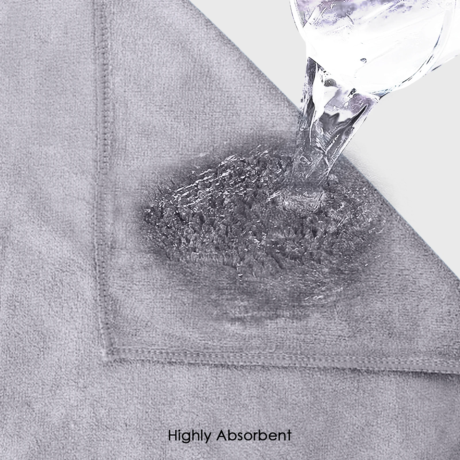 HOUSSE Premium Hand Towel | Microfiber | Super Soft & Quick Dry | Home, Gym, Yoga, Fitness & Weight Lifting | Ultra Absorbent | 450GSM, 60x40cm [2-Pack] (Frost Grey)