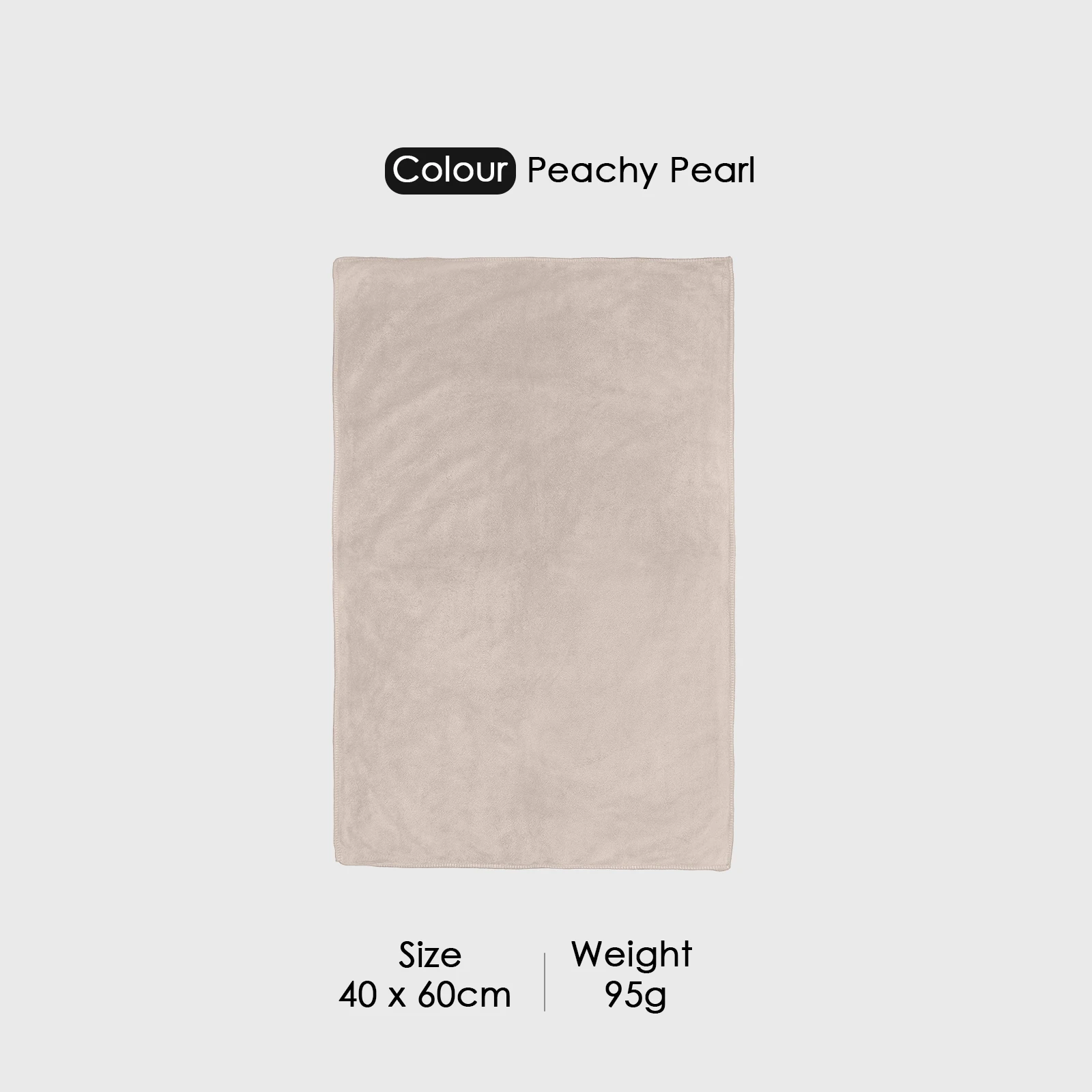 HOUSSE Premium Hand Towel | Microfiber | Super Soft & Quick Dry | Home, Gym, Yoga, Fitness & Weight Lifting | Ultra Absorbent | 450GSM, 60x40cm [6-Pack] (Peachy Pearl)