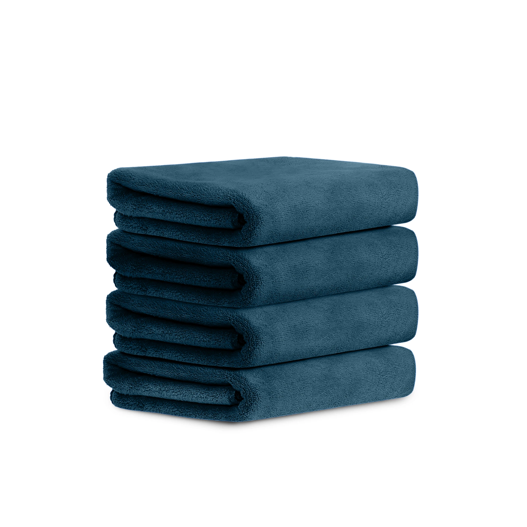 HOUSSE Premium Hand Towel | Microfiber | Super Soft & Quick Dry | Home, Gym, Yoga, Fitness & Weight Lifting | Ultra Absorbent | 450GSM, 60x40cm [4-Pack] (Pacific Green)