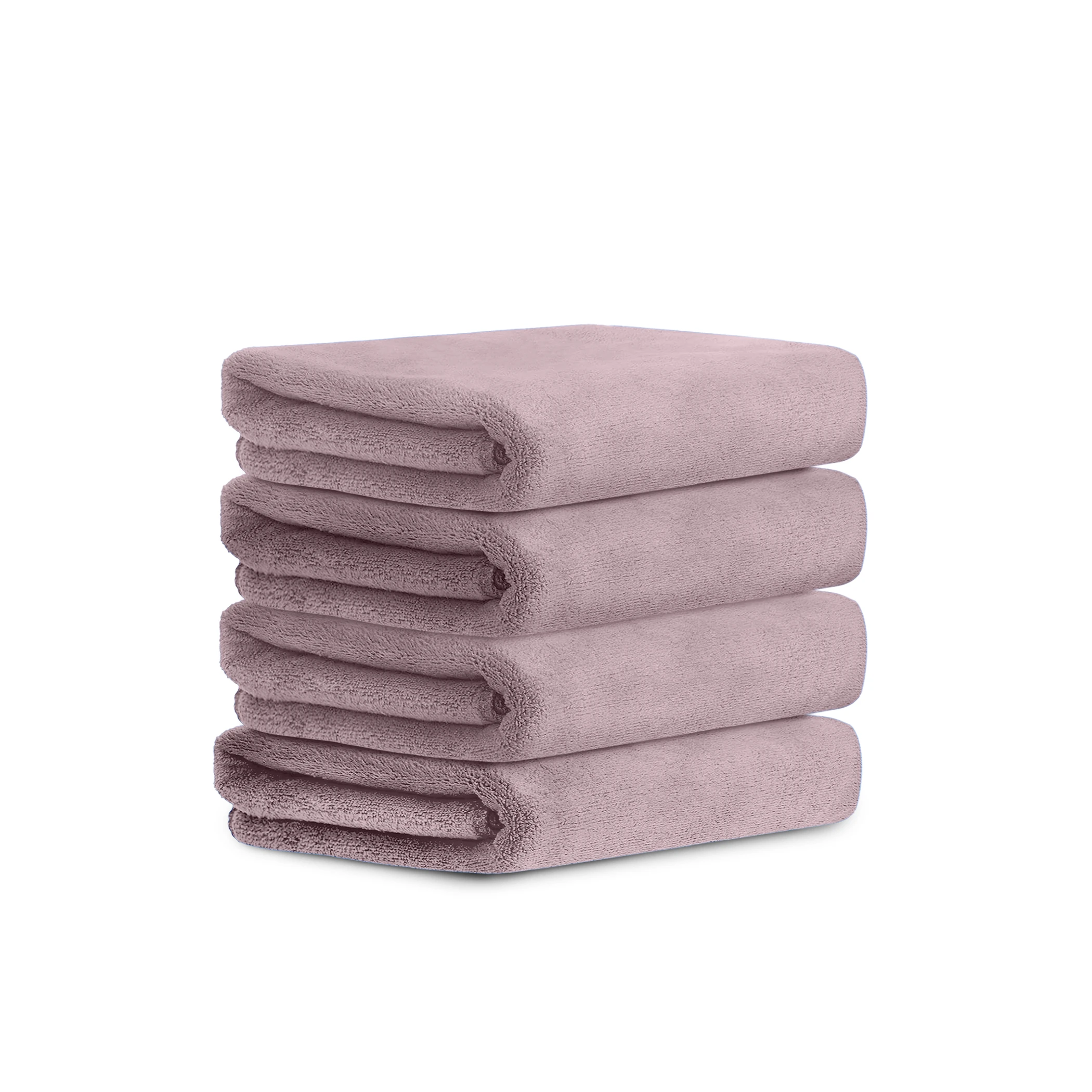 HOUSSE Premium Hand Towel | Microfiber | Super Soft & Quick Dry | Home, Gym, Yoga, Fitness & Weight Lifting | Ultra Absorbent | 450GSM, 60x40cm [4-Pack] (Nirvana Purple)