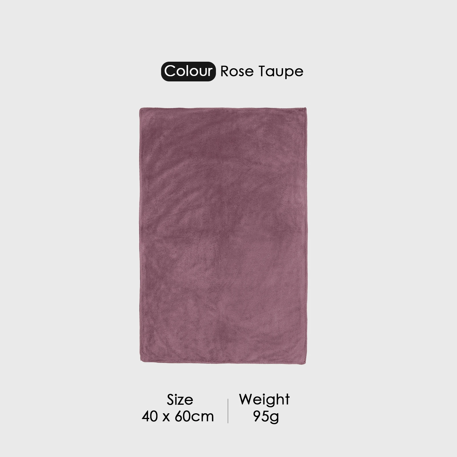 HOUSSE Premium Hand Towel | Microfiber | Super Soft & Quick Dry | Home, Gym, Yoga, Fitness & Weight Lifting | Ultra Absorbent | 450GSM, 60x40cm [2-Pack] (Rose Taupe)