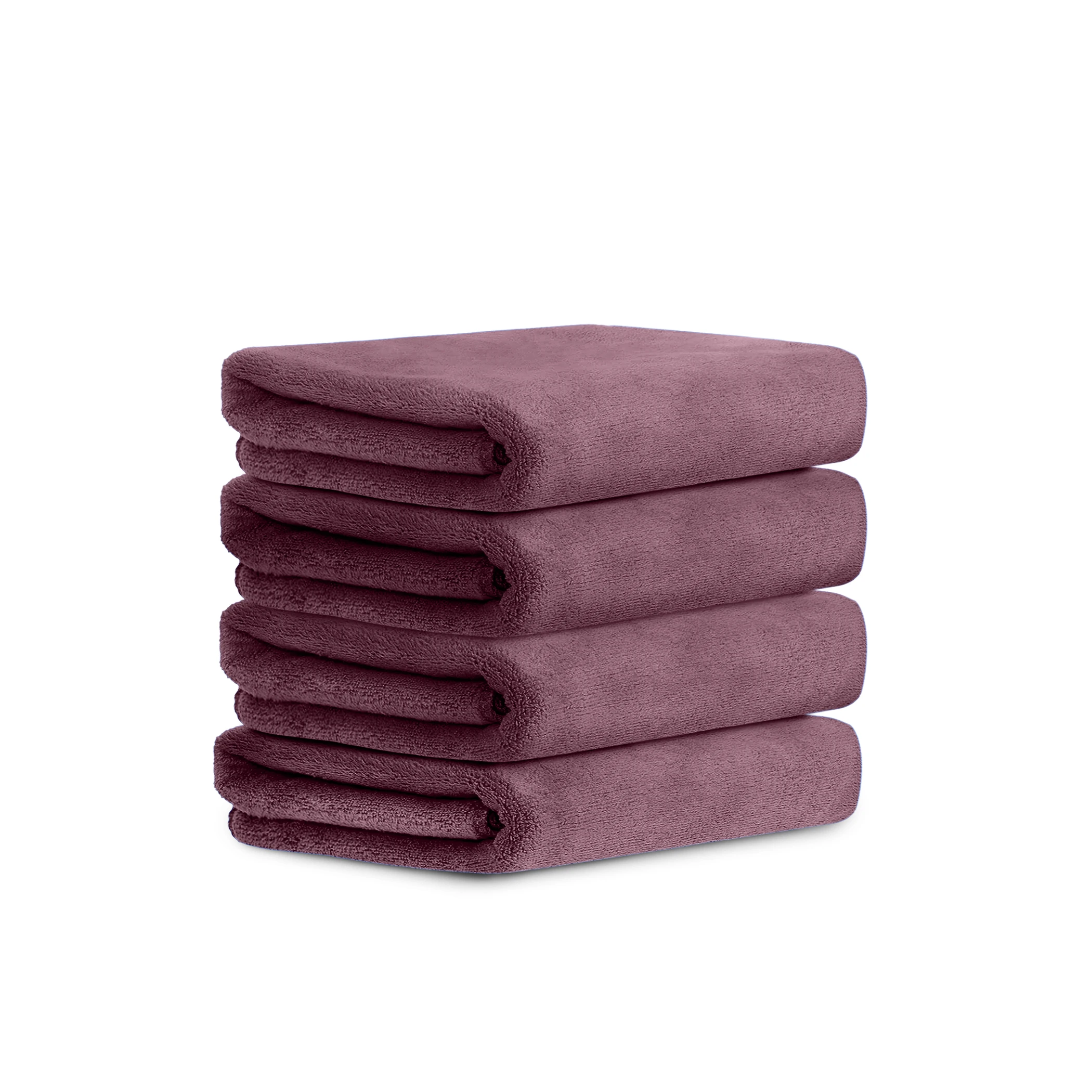 HOUSSE Premium Hand Towel | Microfiber | Super Soft & Quick Dry | Home, Gym, Yoga, Fitness & Weight Lifting | Ultra Absorbent | 450GSM, 60x40cm [4-Pack] (Rose Taupe)