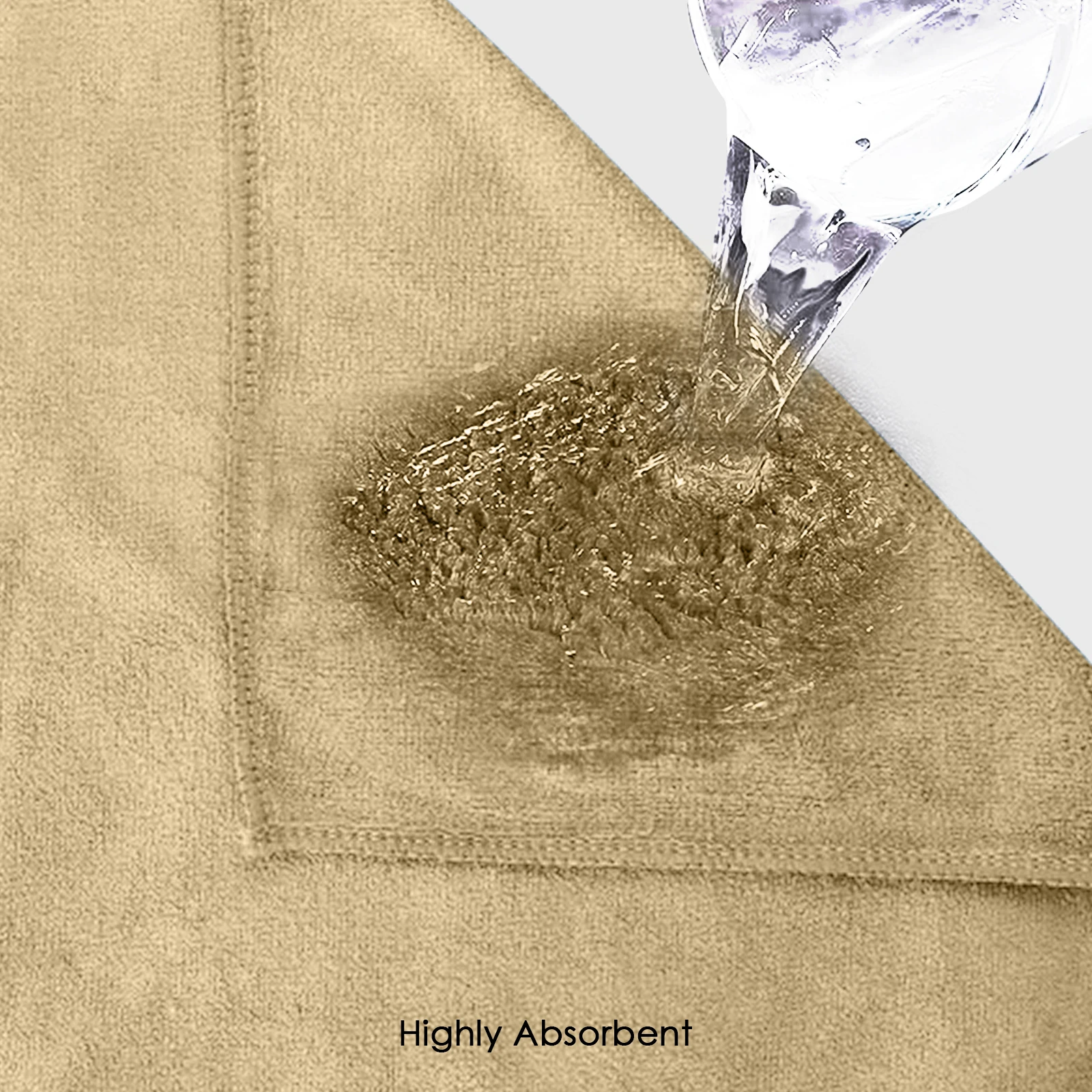 HOUSSE Premium Hand Towel | Microfiber | Super Soft & Quick Dry | Home, Gym, Yoga, Fitness & Weight Lifting | Ultra Absorbent | 450GSM, 60x40cm [4-Pack] (Prairie Sand)