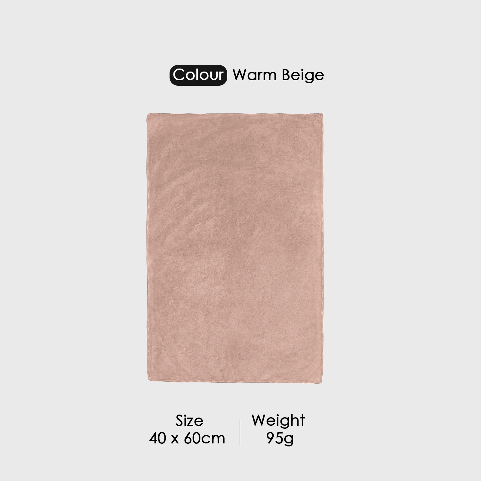 HOUSSE Premium Hand Towel | Microfiber | Super Soft & Quick Dry | Home, Gym, Yoga, Fitness & Weight Lifting | Ultra Absorbent | 450GSM, 60x40cm [6-Pack] (Warm Beige)