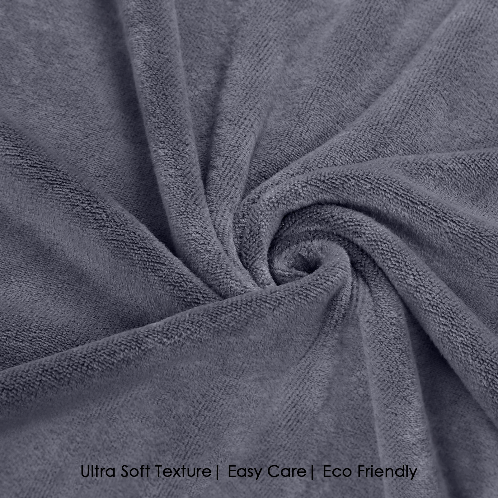 HOUSSE Premium Hand Towel | Microfiber | Super Soft & Quick Dry | Home, Gym, Yoga, Fitness & Weight Lifting | Ultra Absorbent | 450GSM, 60x40cm [2-Pack] (Steel Grey)