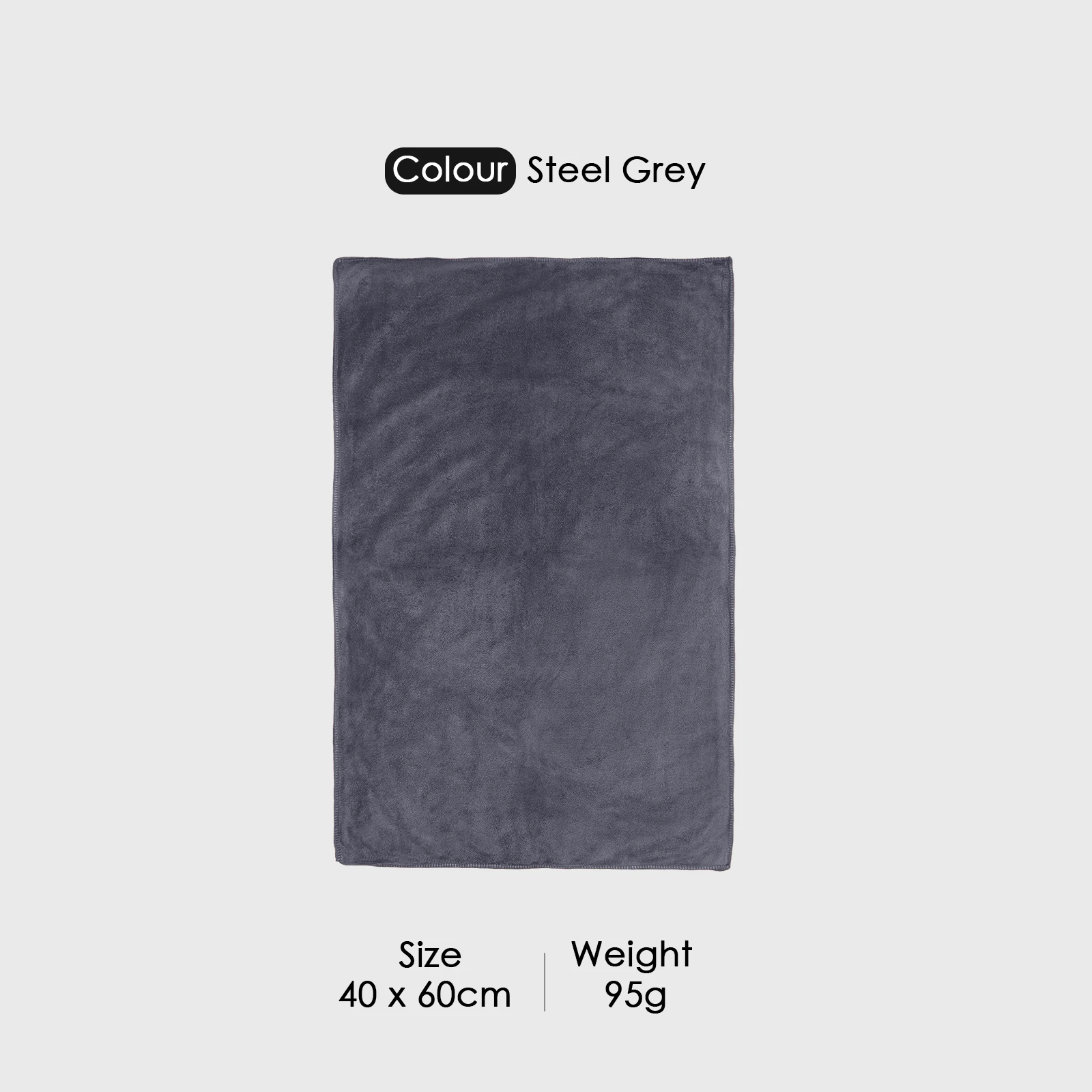 HOUSSE Premium Hand Towel | Microfiber | Super Soft & Quick Dry | Home, Gym, Yoga, Fitness & Weight Lifting | Ultra Absorbent | 450GSM, 60x40cm [6-Pack] (Steel Grey)