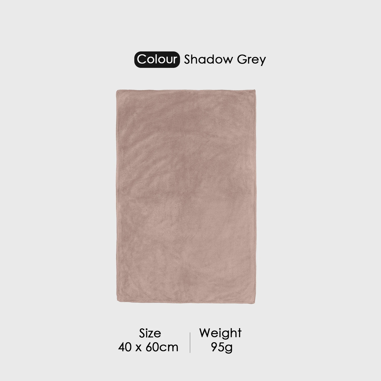 HOUSSE Premium Hand Towel | Microfiber | Super Soft & Quick Dry | Home, Gym, Yoga, Fitness & Weight Lifting | Ultra Absorbent | 450GSM, 60x40cm [2-Pack] (Shadow Grey)