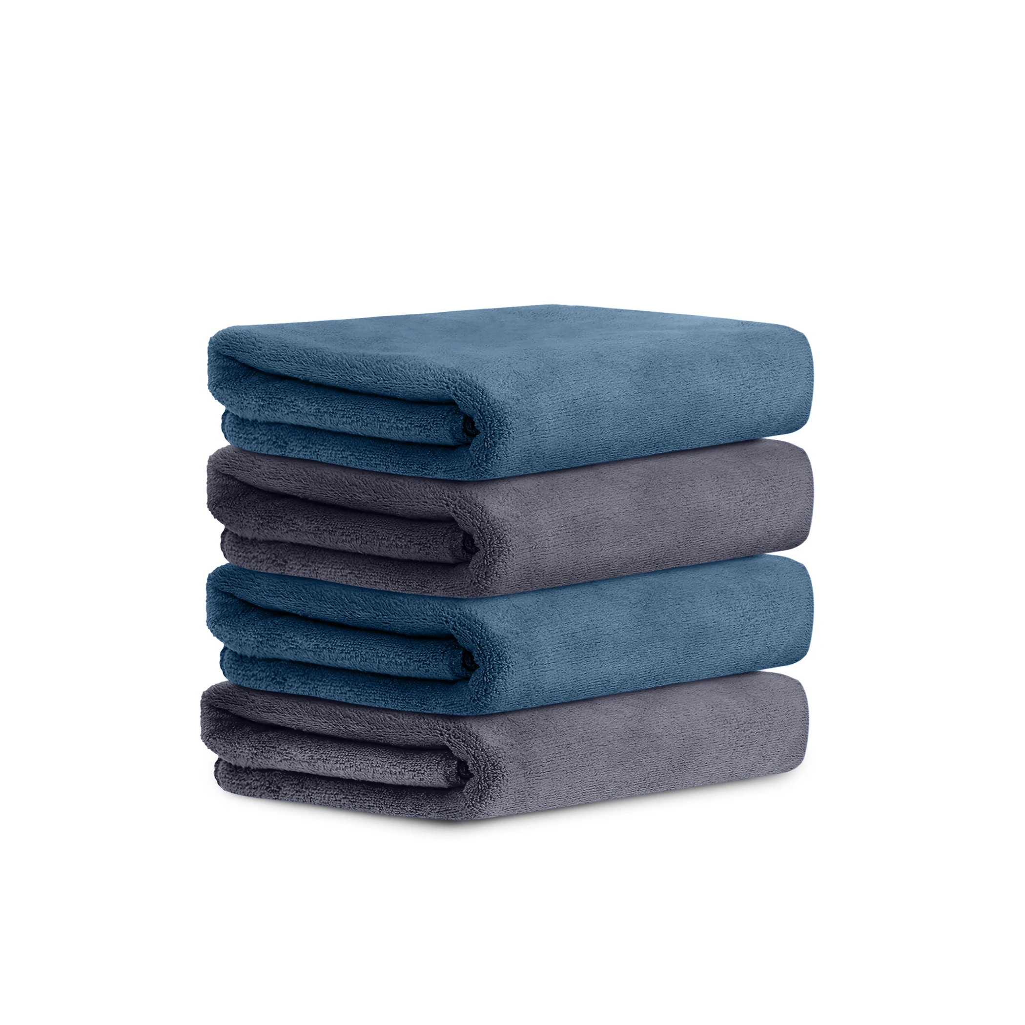 HOUSSE Microfiber Hand Towel for Gym | Home| Yoga | 450 GSM | 60 x 40 CM| Premium QualityTowels | an Hpoallergenic Towel | Ultra Absorbent & Anti-Bacterial | (Steel Grey_Indian Teal)