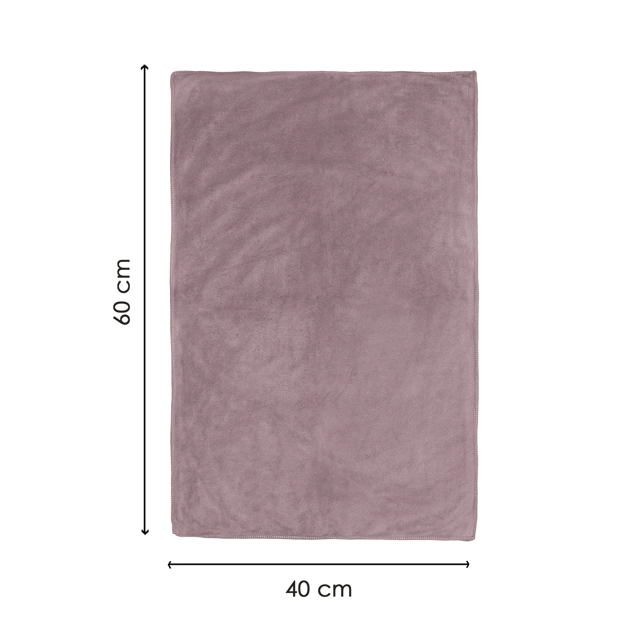 HOUSSE Microfiber Hand Towel for Gym | Home| Yoga | 450 GSM | 60 x 40 CM| Premium QualityTowels | an Hpoallergenic Towel | Ultra Absorbent & Anti-Bacterial | (Rose Taupe_Nirvana Purple)
