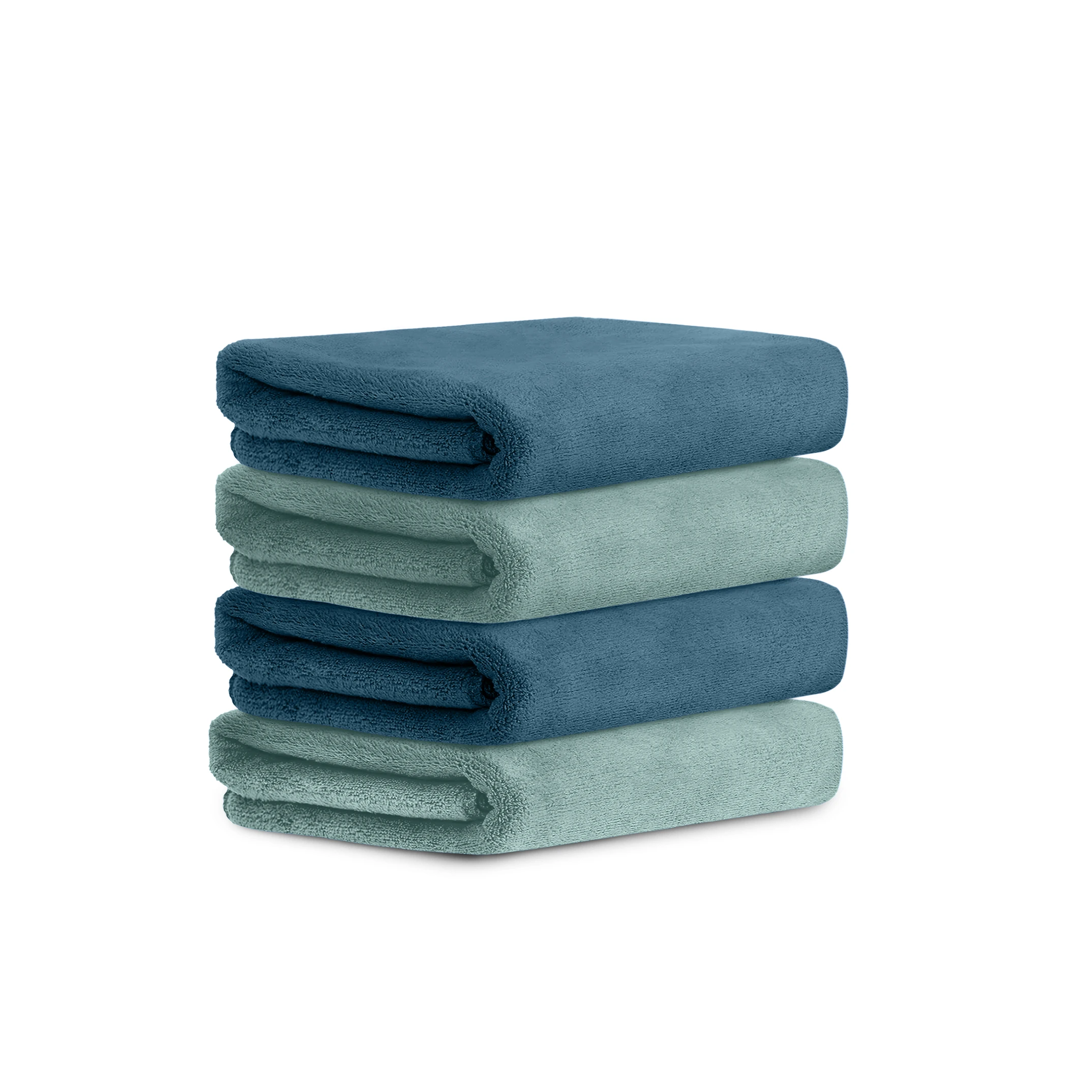 HOUSSE Microfiber Hand Towel for Gym | Home| Yoga | 450 GSM | 60 x 40 CM| Premium QualityTowels | an Hpoallergenic Towel | Ultra Absorbent & Anti-Bacterial | (Pacific Green_Lily PAD)